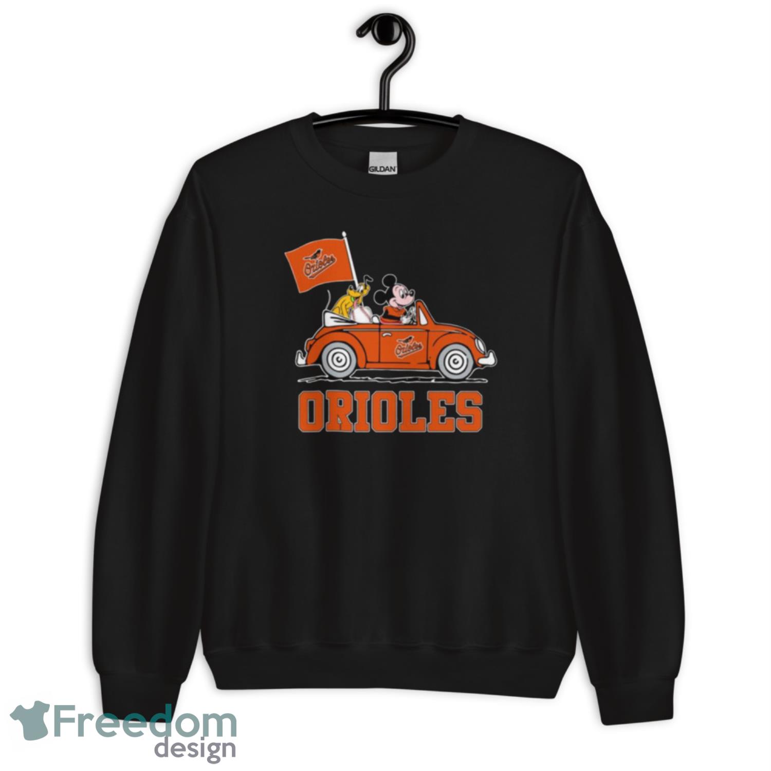 MLB Baseball Baltimore Orioles Pluto Mickey Driving Disney Shirt T Shirt - Unisex Crewneck Sweatshirt MLB Baseball Baltimore Orioles Pluto Mickey Driving Disney Shirt T Shirt - Unisex Crewneck Sweatshirt