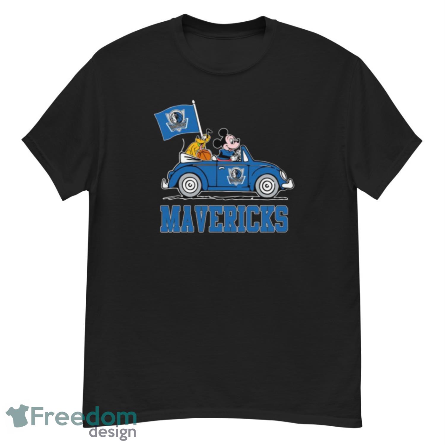 NBA Basketball Dallas Mavericks Pluto Mickey Driving Disney Shirt T Shirt -  Freedomdesign