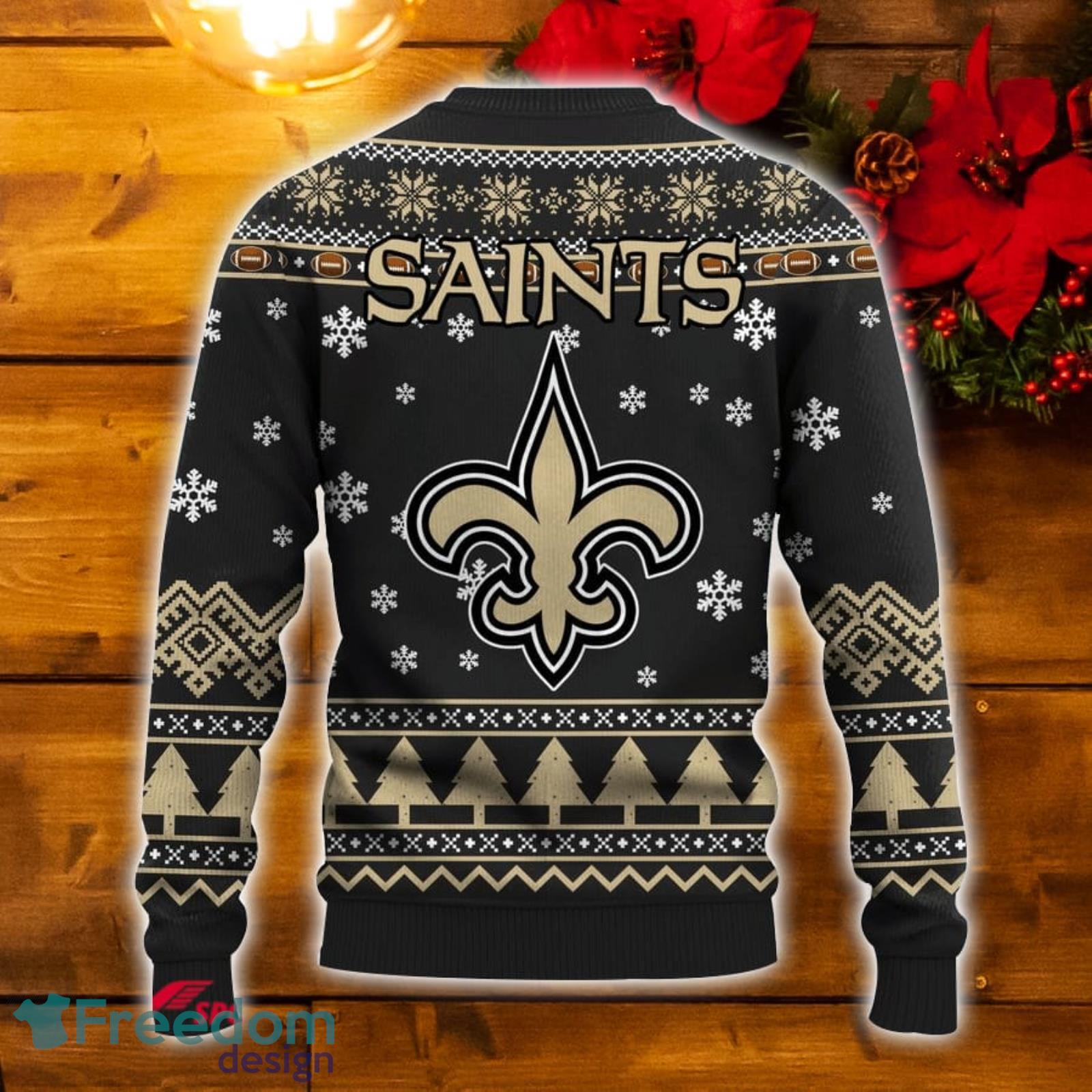 Christmas Gift New Orleans Saints Skull Pattern 3D Ugly Christmas Sweater  For Men And Women