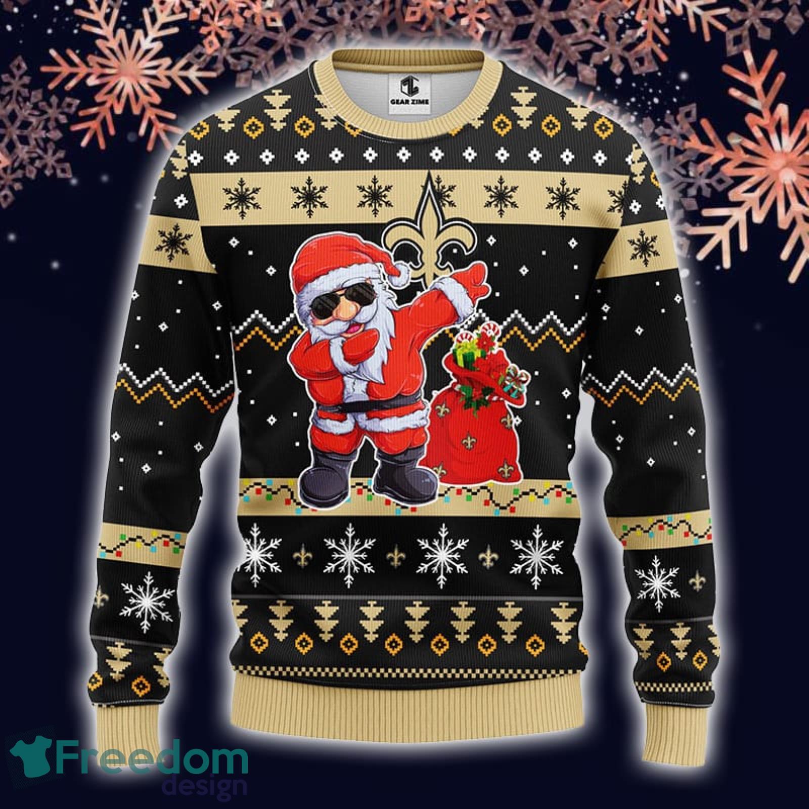 New Orleans Saints NFL Team HoHoHo Mickey Funny Ugly Christmas