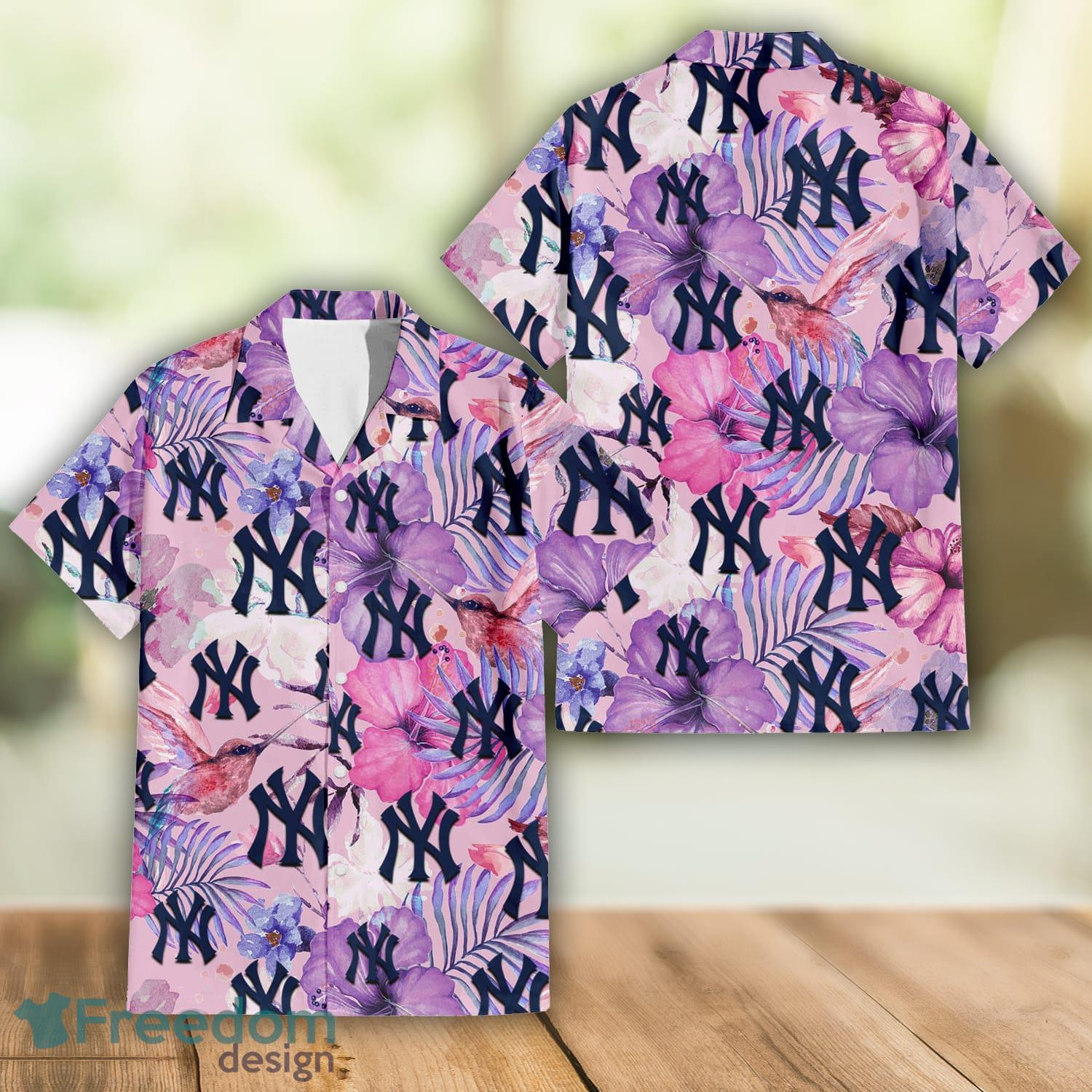 purple yankees shirt