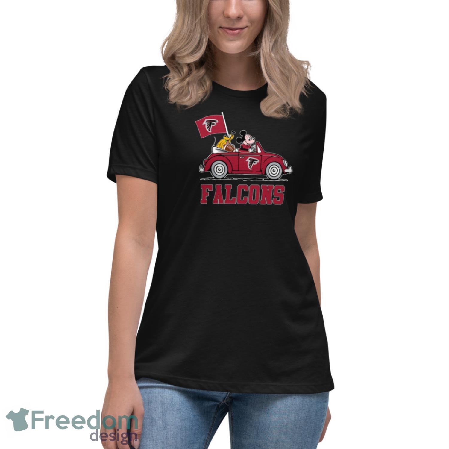 NFL Football Atlanta Falcons Pluto Mickey Driving Disney Shirt T Shirt -  Freedomdesign