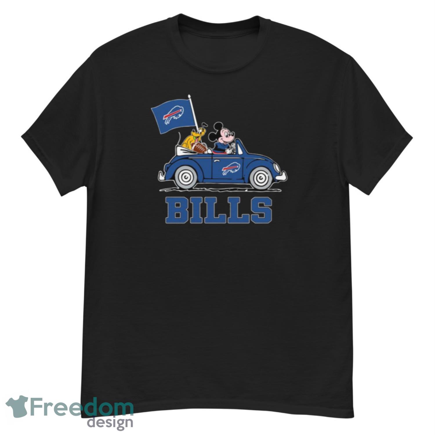 NFL Football Buffalo Bills Pluto Mickey Driving Disney Shirt T Shirt -  Freedomdesign