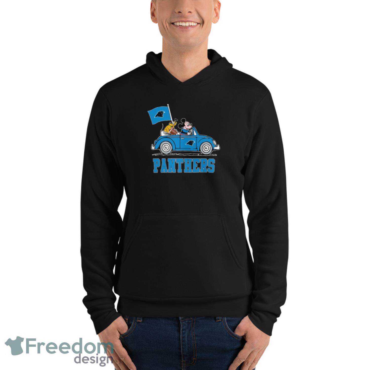 NFL Football Carolina Panthers Pluto Mickey Driving Disney Shirt T Shirt -  Freedomdesign