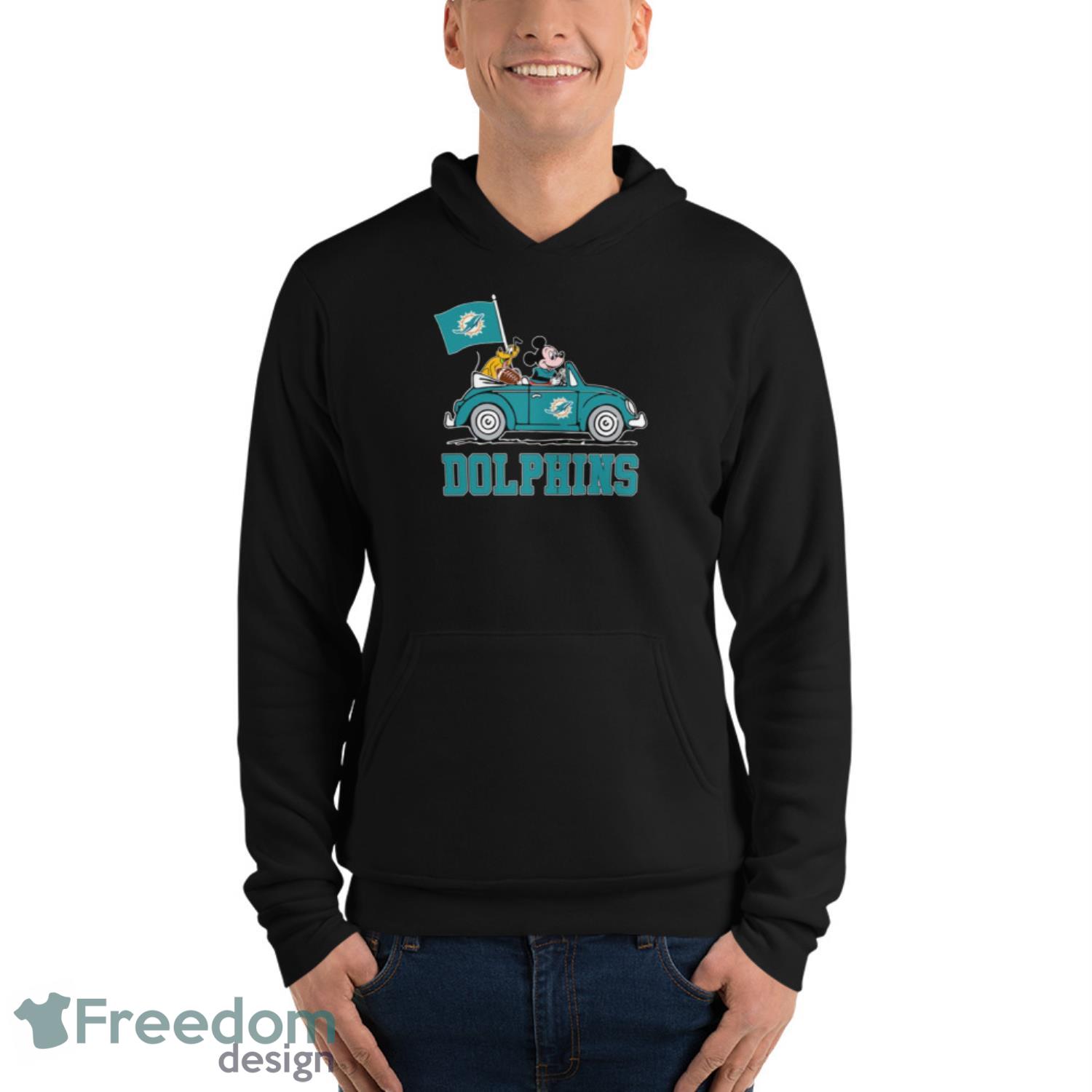 NFL Football Miami Dolphins Pluto Mickey Driving Disney Shirt T Shirt -  Freedomdesign