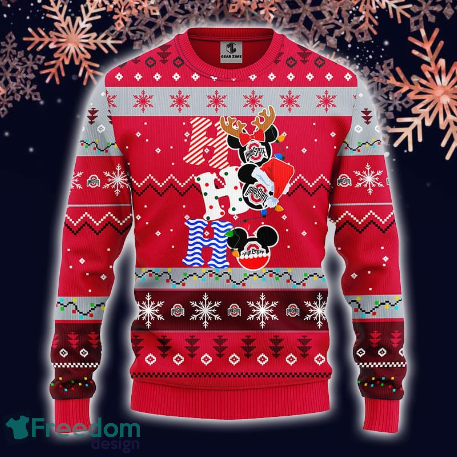 Seattle Seahawks HoHoHo Mickey Christmas AOP Sweater