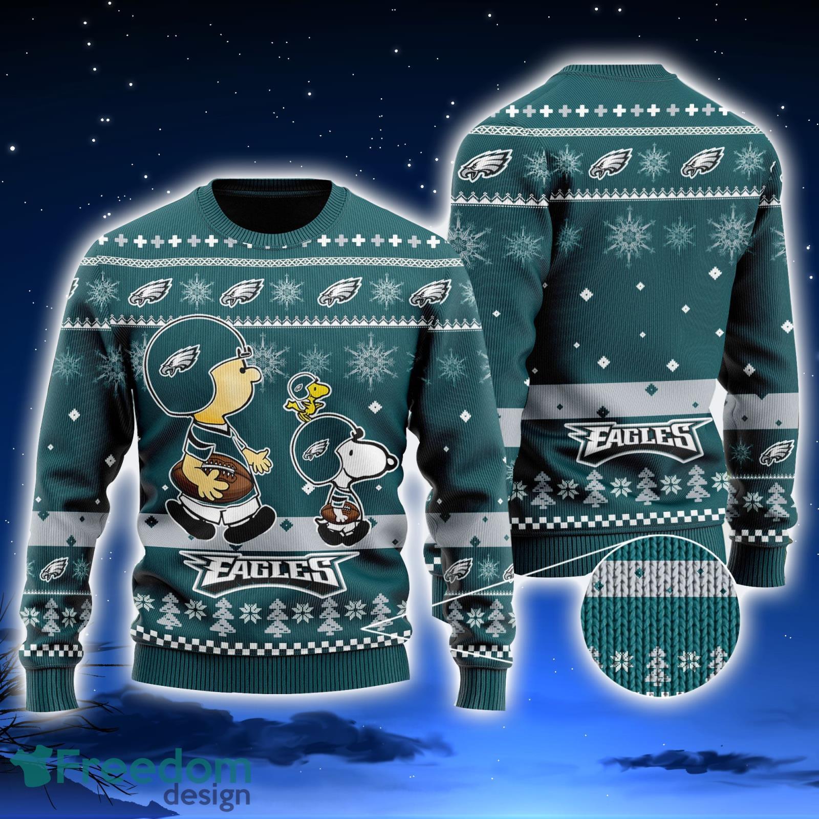 Philadelphia Eagles Snoopy Peanuts Ugly Chriatmas Sweater Christmas Gift For Men And Women Product Photo 1