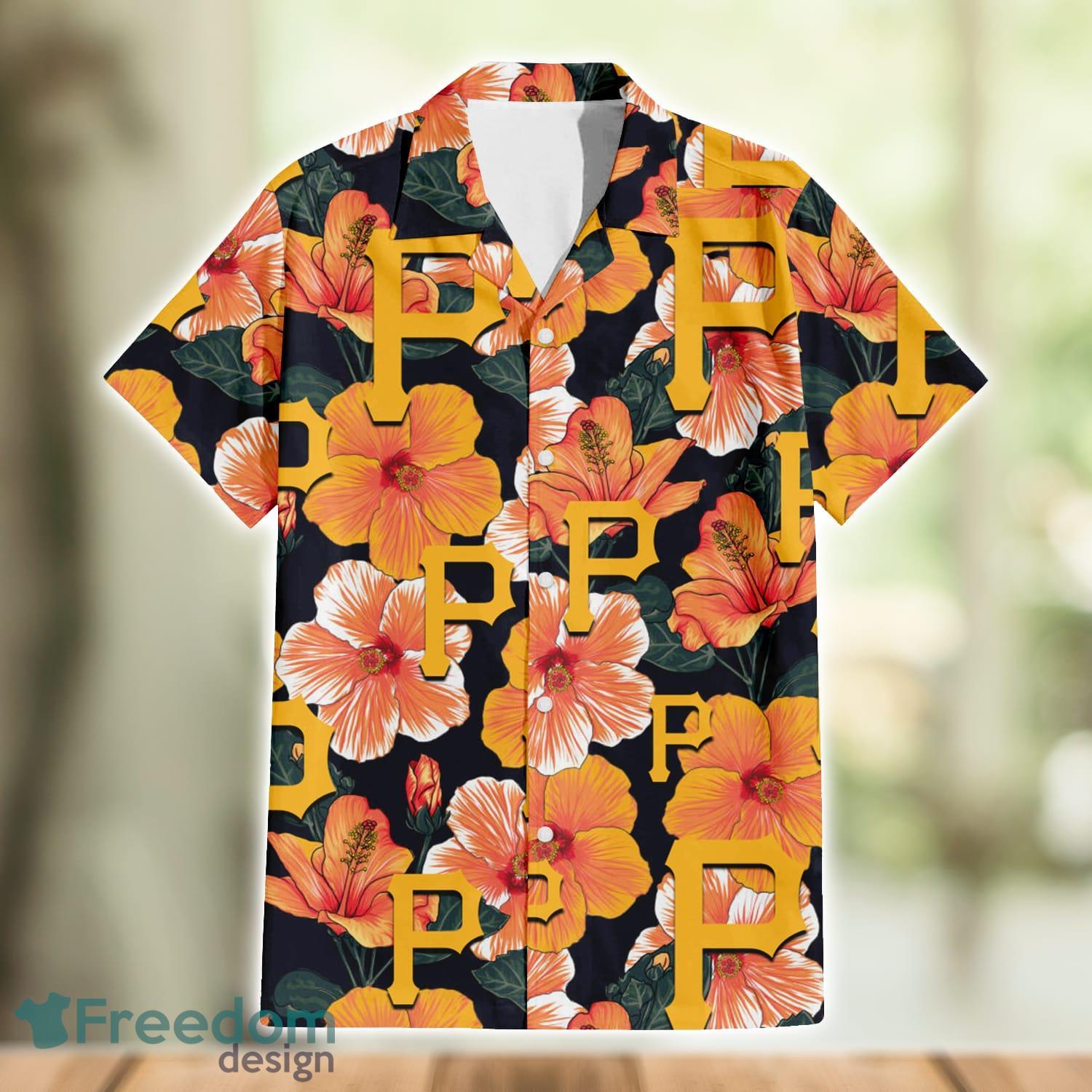 MLB Pittsburgh Pirates Hawaiian Shirt Ocean Hibiscus Custom Name For Fans  Gift - Banantees