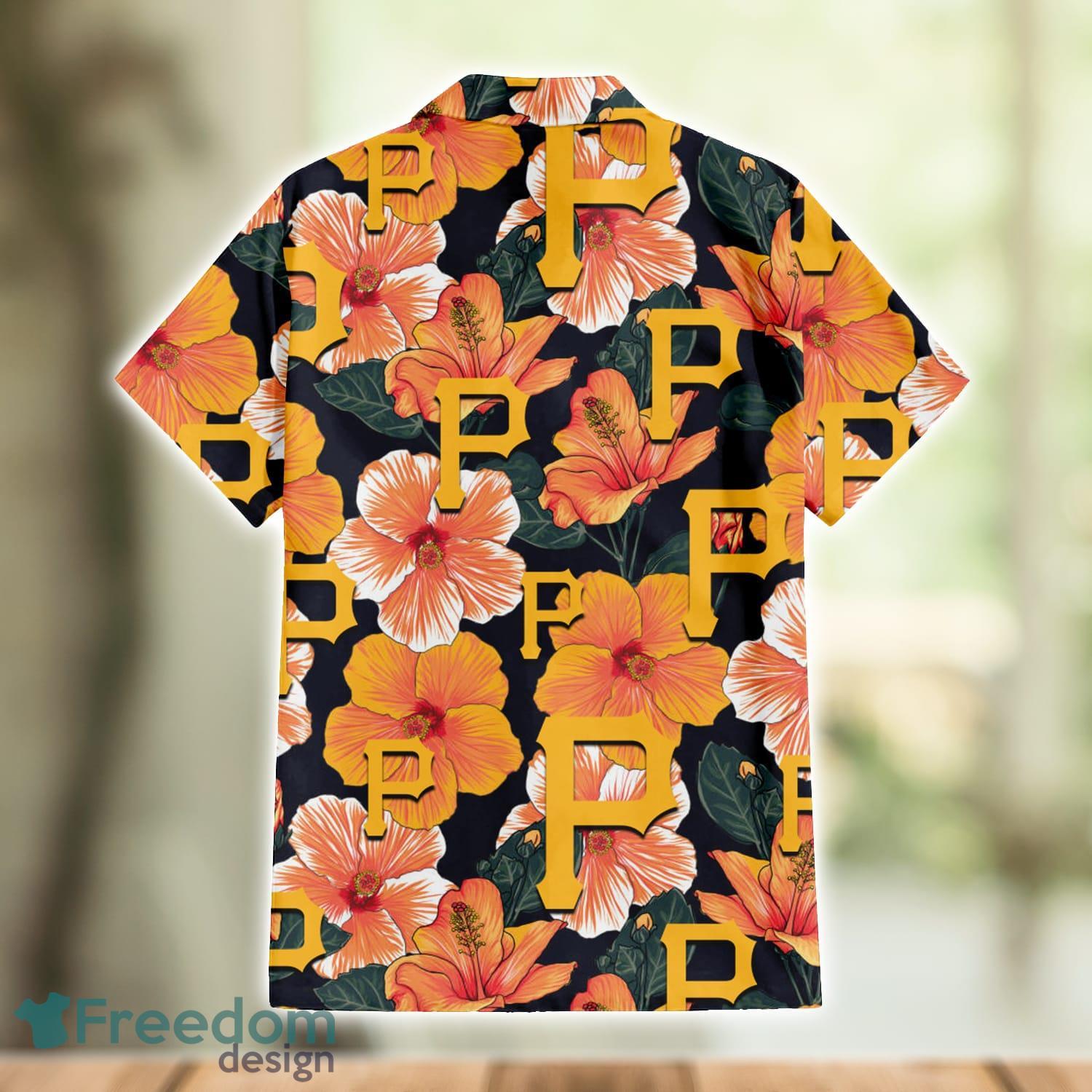 MLB Pittsburgh Pirates Hawaiian Shirt Ocean Hibiscus Custom Name For Fans  Gift - Banantees