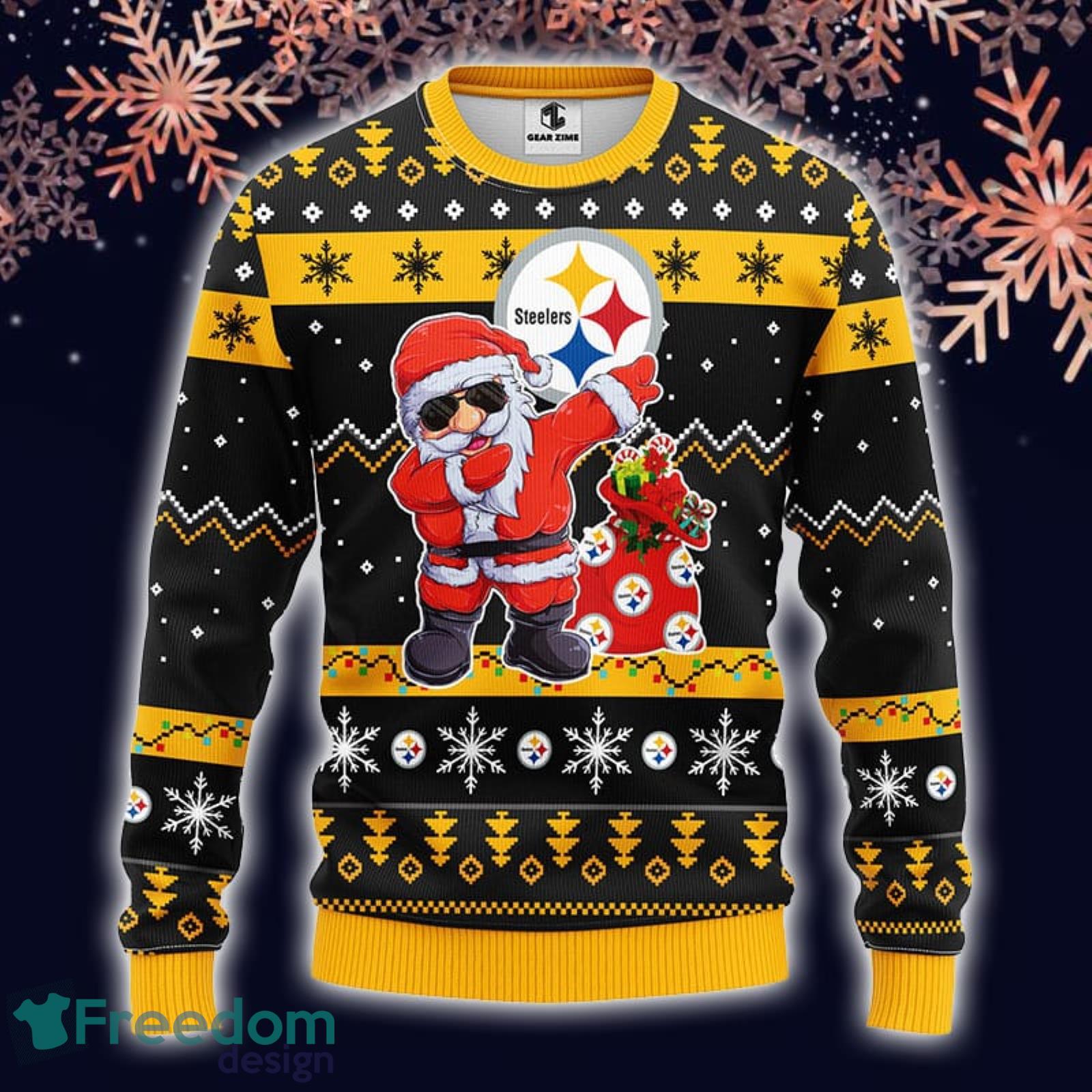 Christmas Gift For NFL Fans Pittsburgh Steelers Santa Claus