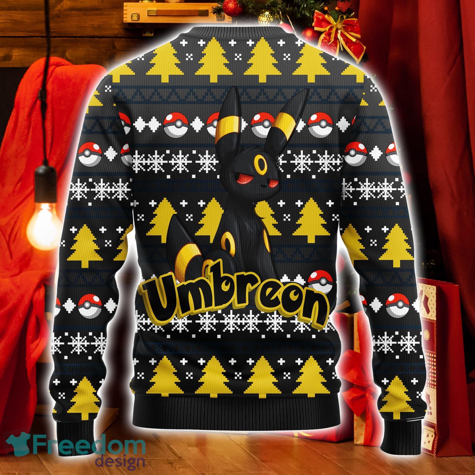 Pokemon Eevee Anime Cute Knitting Signature Brown Christmas Ugly