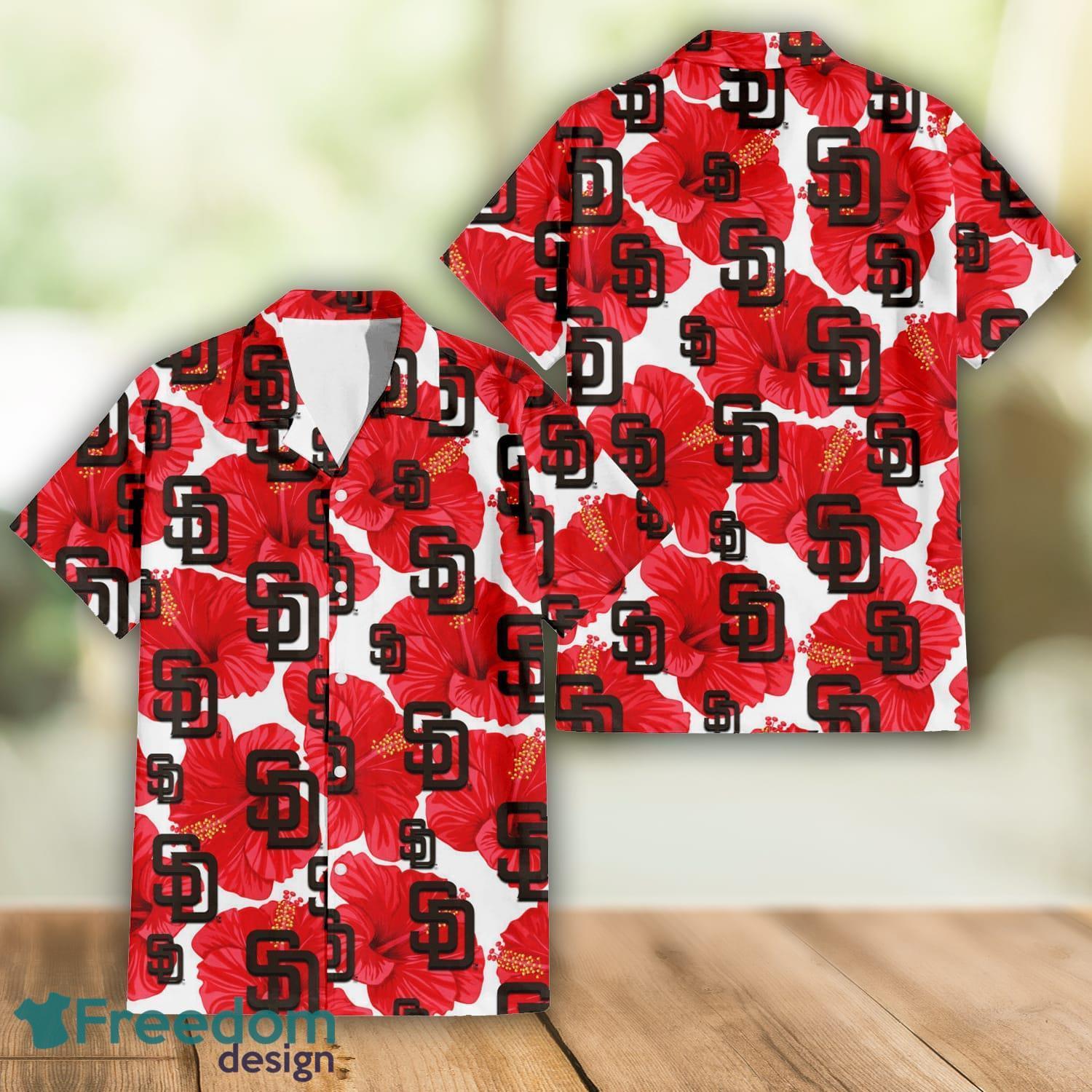 San Diego Padres Tropical Pattern Pink Hawaiian Shirt