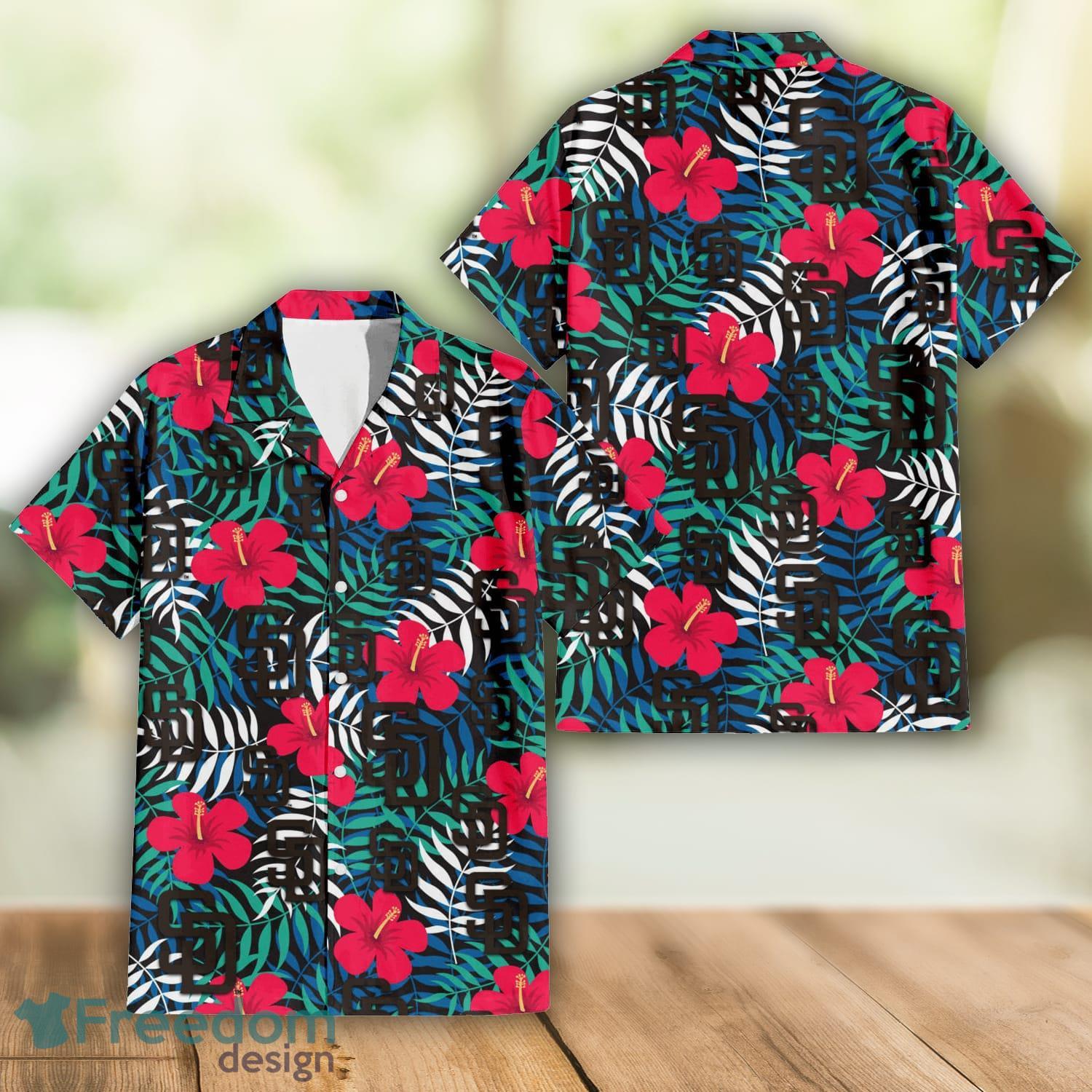 Washington Nationals White Hibiscus Pattern 3D Hawaiian Shirt For Fans -  Freedomdesign