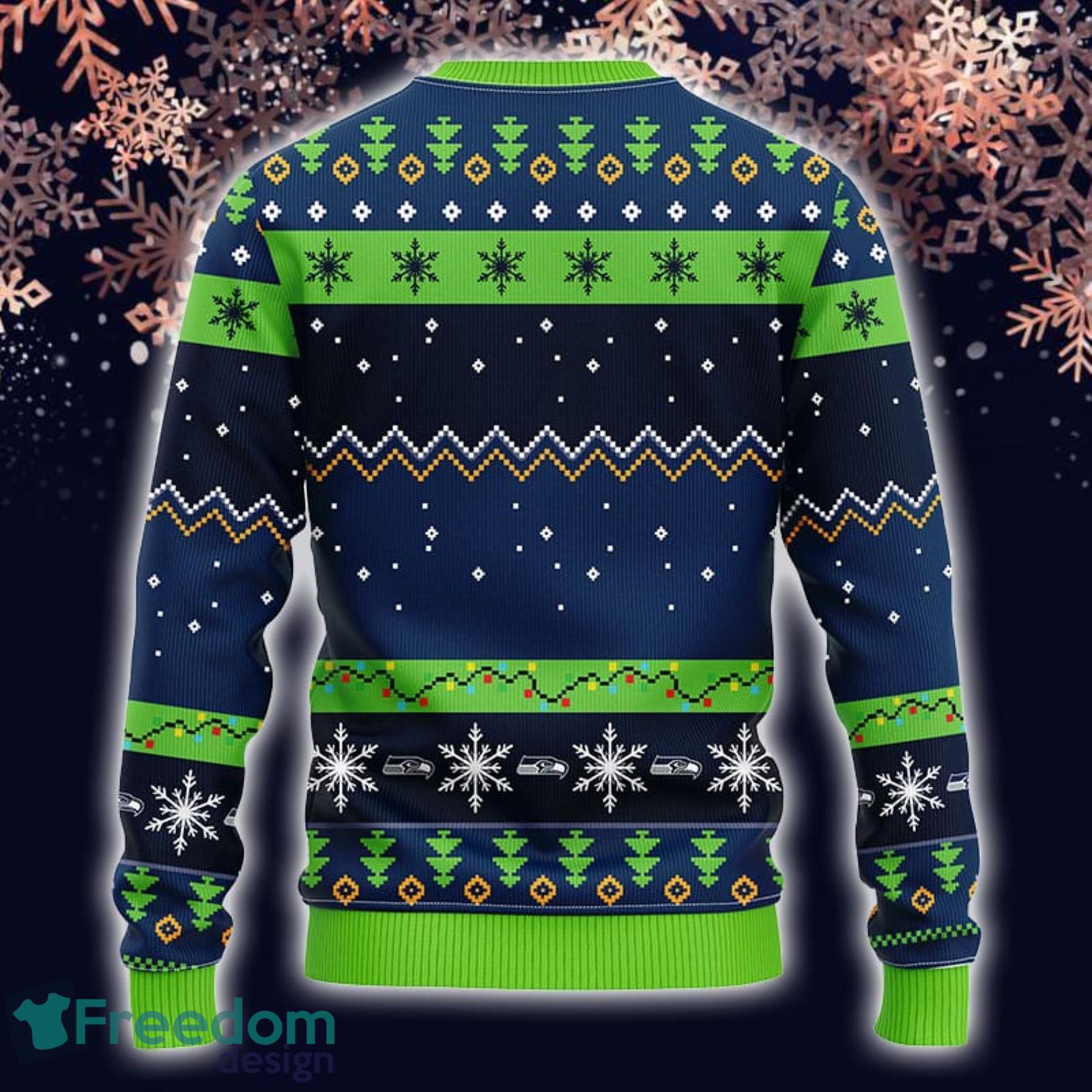 Seattle Seahawks HoHoHo Mickey Christmas AOP Sweater