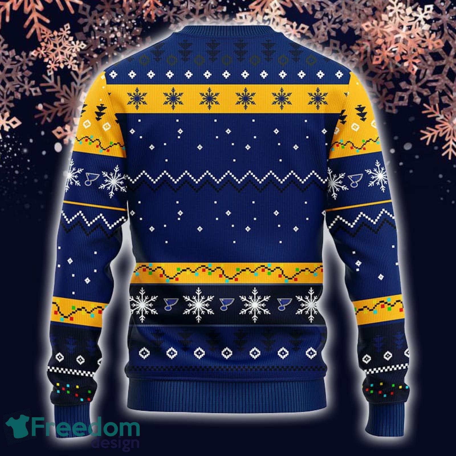 St. Louis Blues NHL Team HoHoHo Mickey Funny Christmas Gift Men And Women  Ugly Christmas Sweater - Freedomdesign