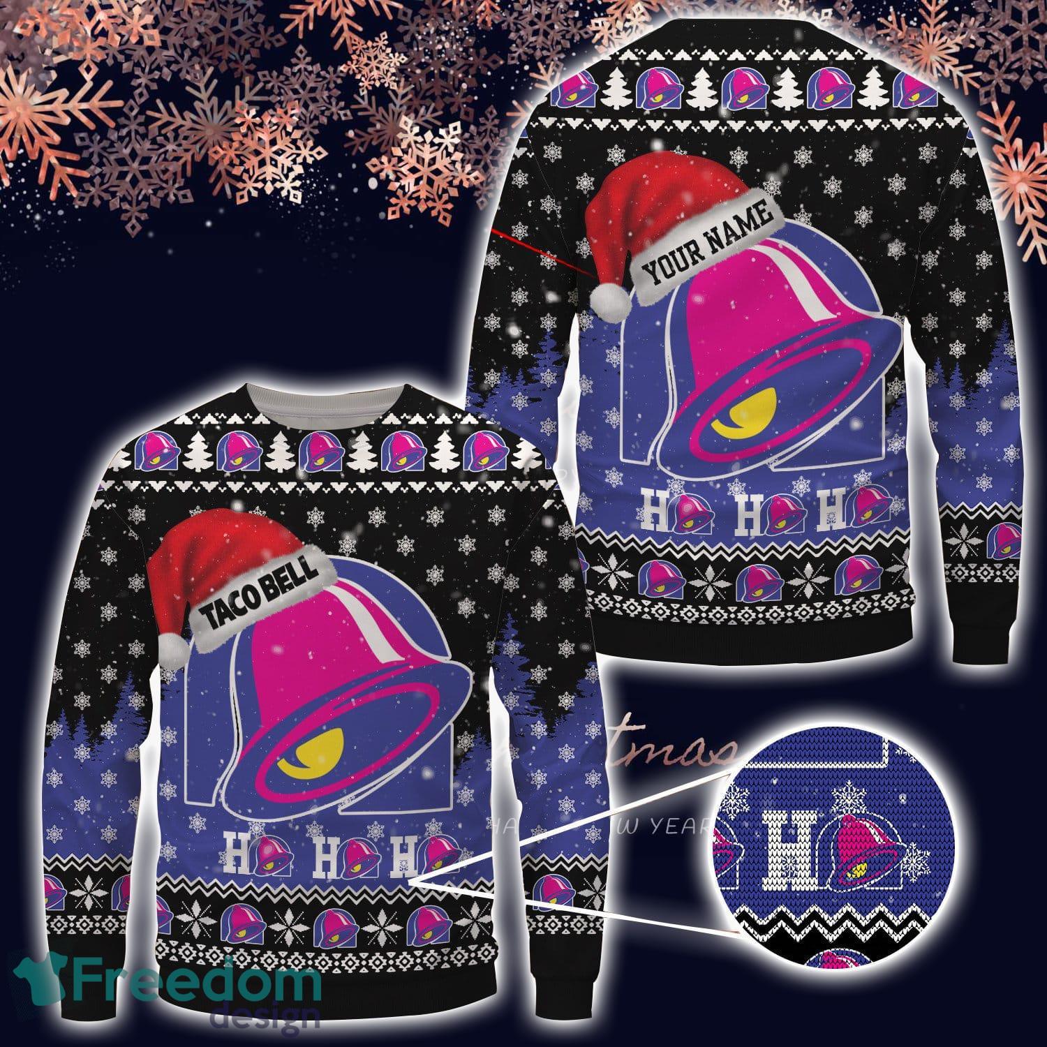 Taco Bell Ugly Sweater Cute Christmas Gift Custom Name 3D Ugly Christmas Sweater Product Photo 1 Taco Bell Ugly Sweater Cute Christmas Gift Custom Name 3D Ugly Christmas Sweater Product Photo 1