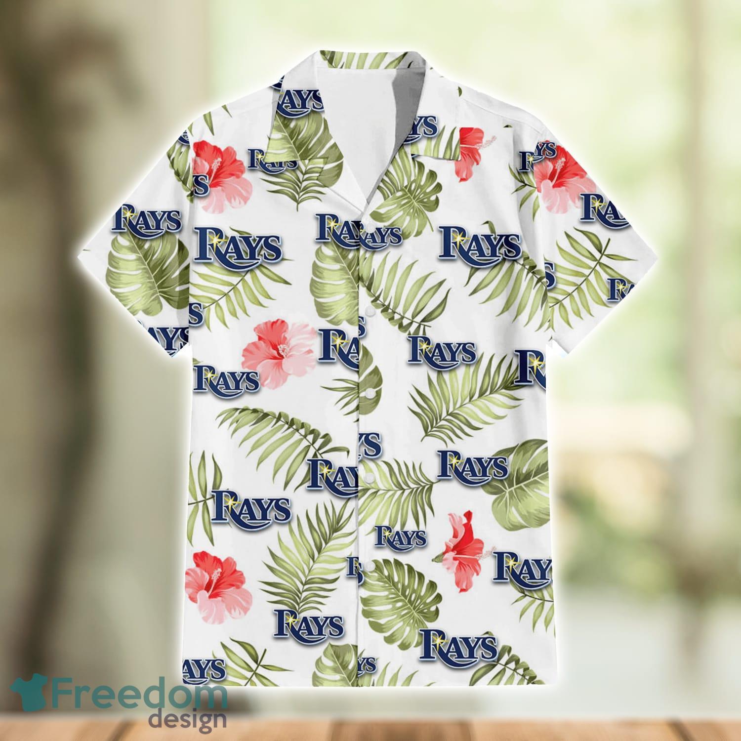 Rays Hawaiian Shirt Tampa Bay Rays Hibiscus Custom Hawaiian Shirts