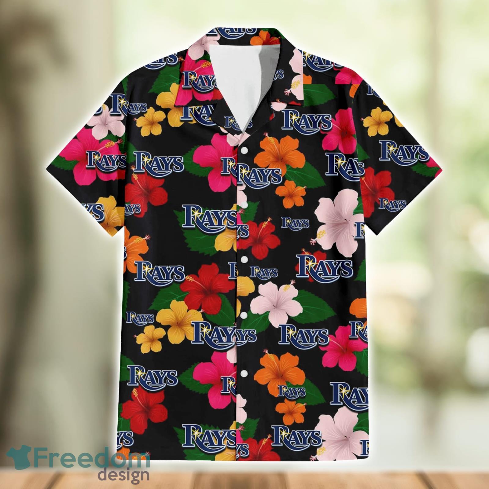 Tampa Bay Rays Pink Orange Yellow Floral 3D Hawaiian Shirt Gift