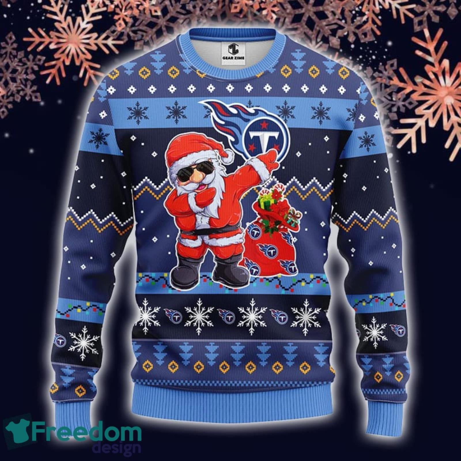 Tennessee Titans NFL Team Dabbing Santa Claus Funny Xmas Christmas