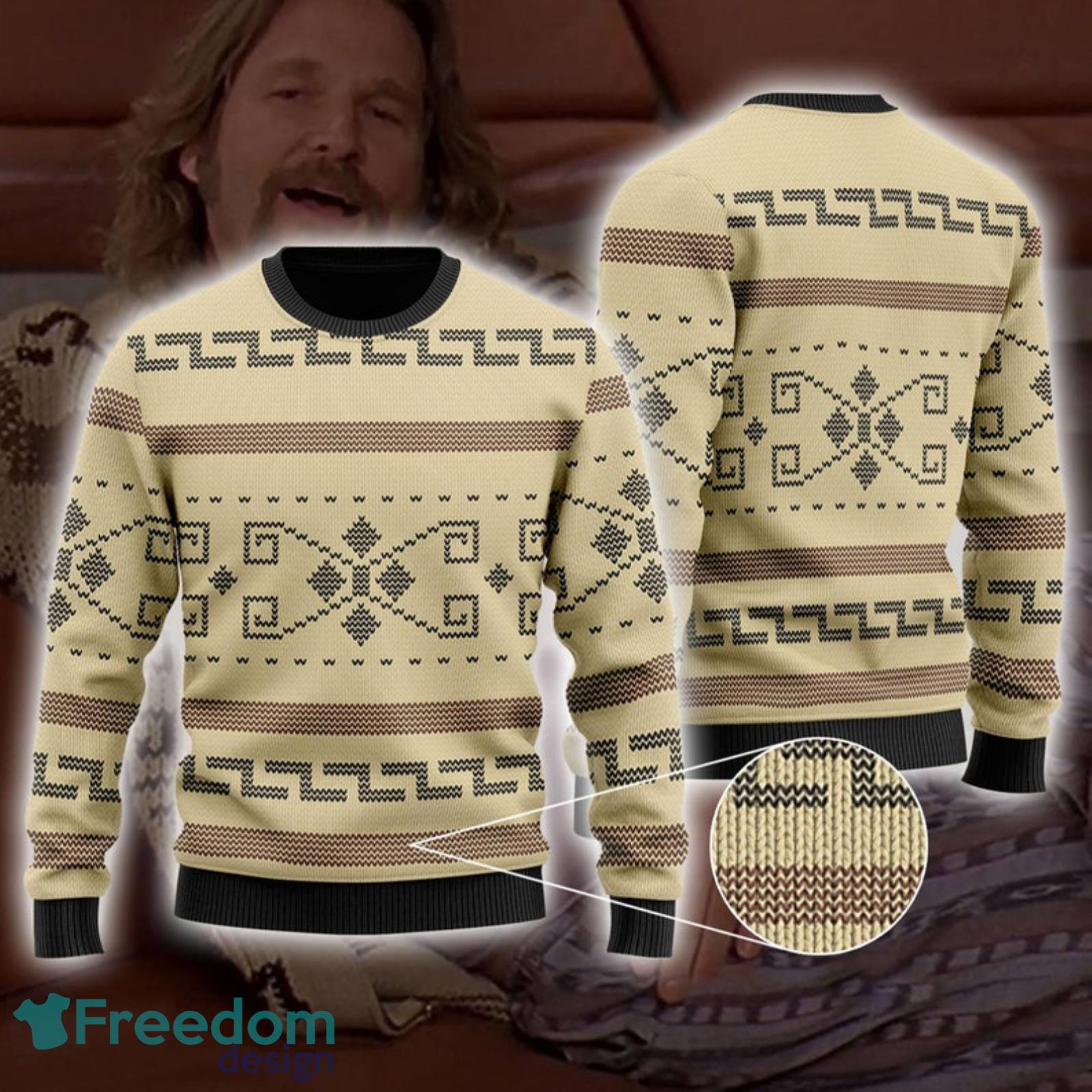 The Big Lebowski Ugly Christmas Sweater The Big Lebowski The Dude Christmas  - Freedomdesign