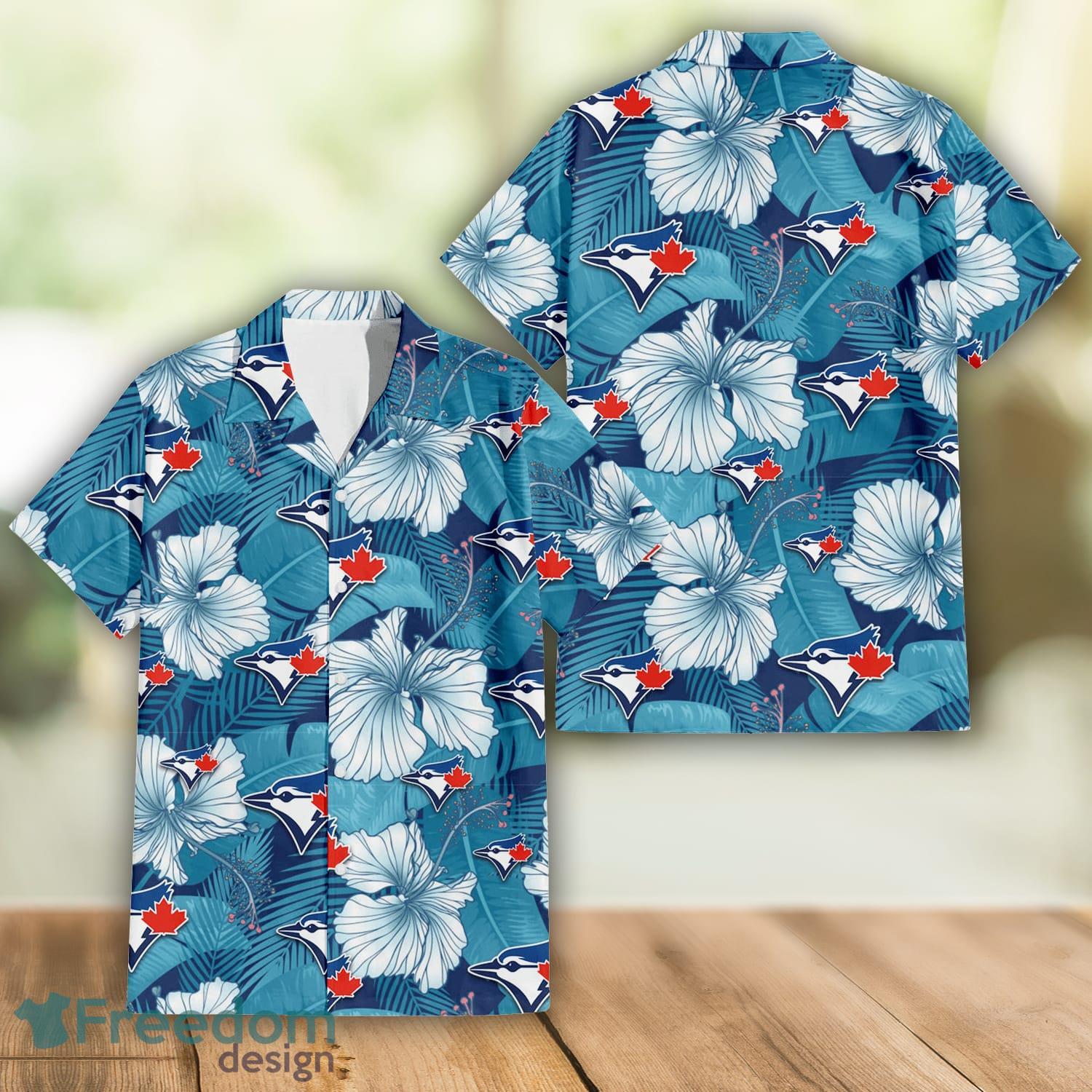 Toronto Blue Jays Hibiscus Turquoise Banana Leaf 3D Hawaiian Shirt