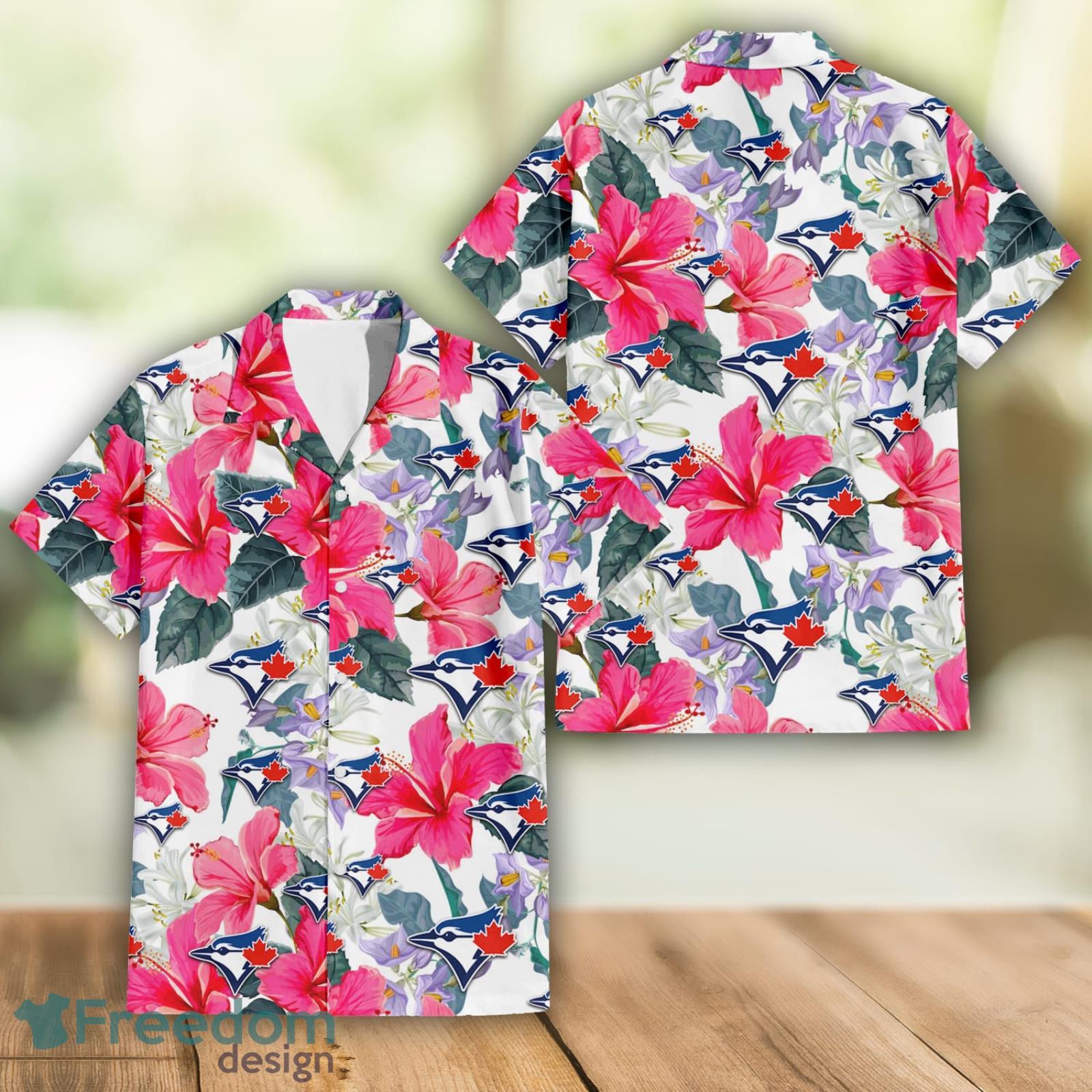 Toronto Blue Jays Pink Hibiscus Tropical Men And Womwn Summer Gift