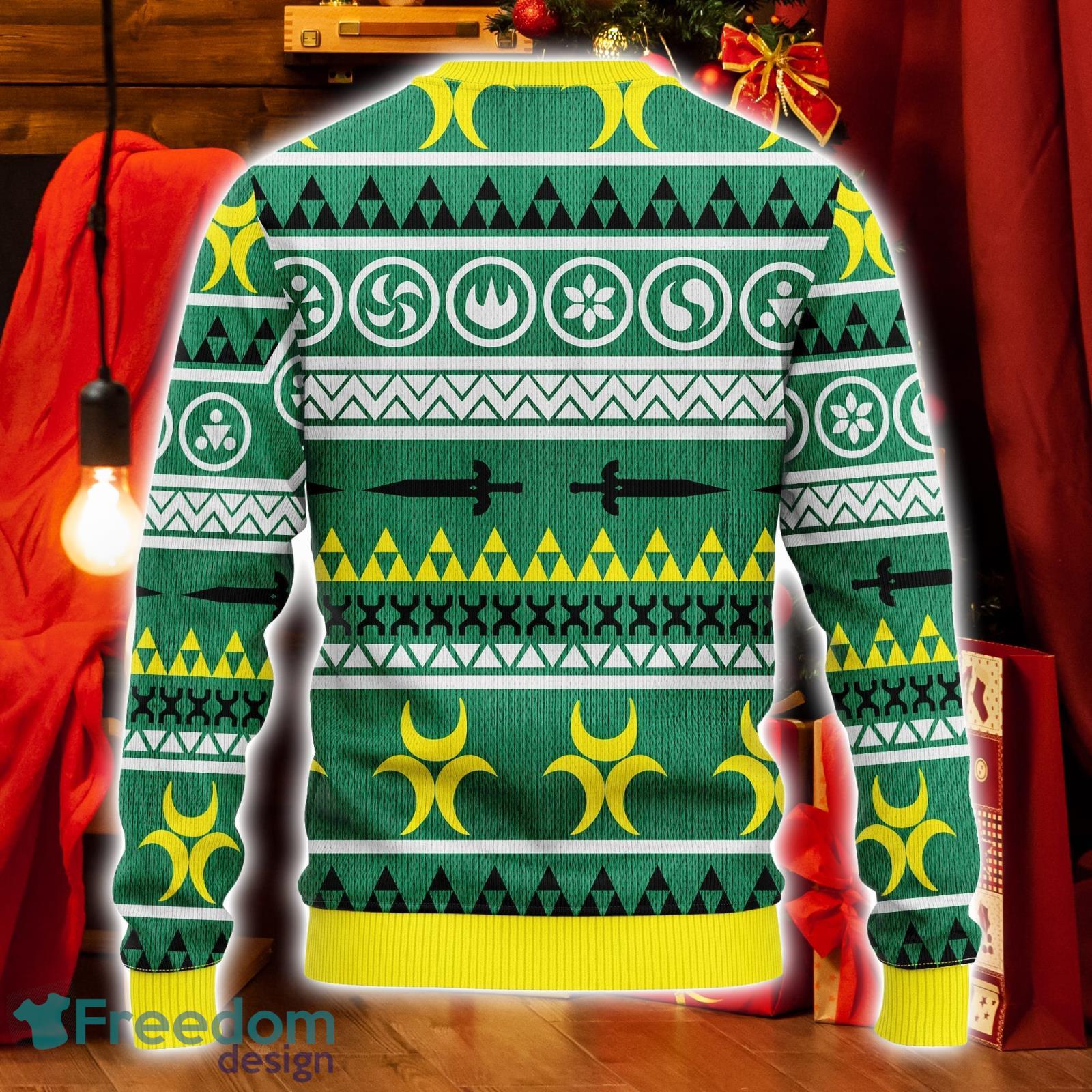 Zelda Green Yellow Ugly Christmas Sweater Amazing Gift Men And Women Christmas Gift Product Photo 2