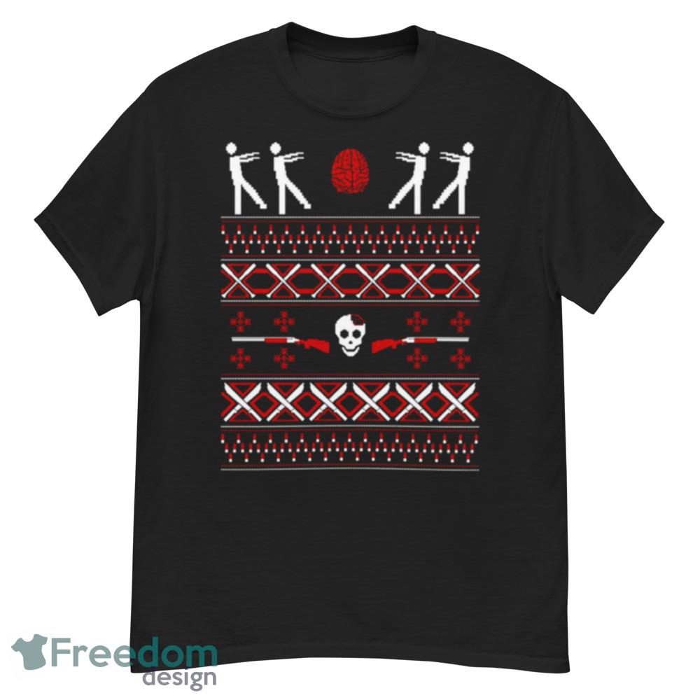 Zombie Christmas Ugly Pattern T-Shirt For Men Women And Youth - G500 Men’s Classic T-Shirt