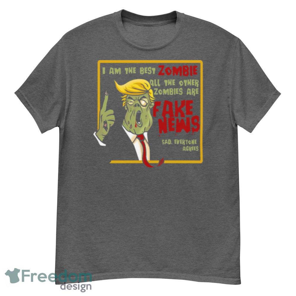 Zombie Donald Trump Halloween T-Shirt For Men Women And Youth - G500 Men’s Classic T-Shirt-1