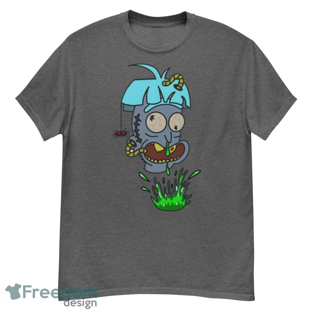 Zombie Dumb Rick Funny Rick And Morty Halloween T-Shirt For Men Women And Youth - G500 Men’s Classic T-Shirt-1