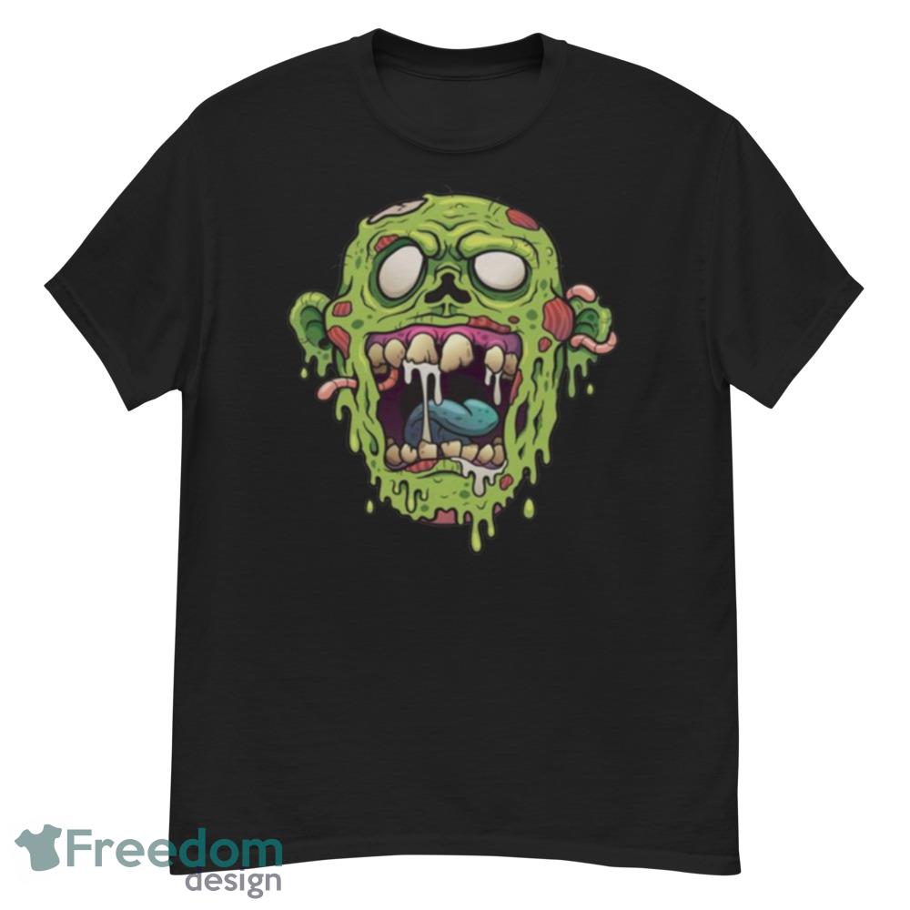 Zombie Face Halloween T-Shirt For Men Women And Youth - G500 Men’s Classic T-Shirt