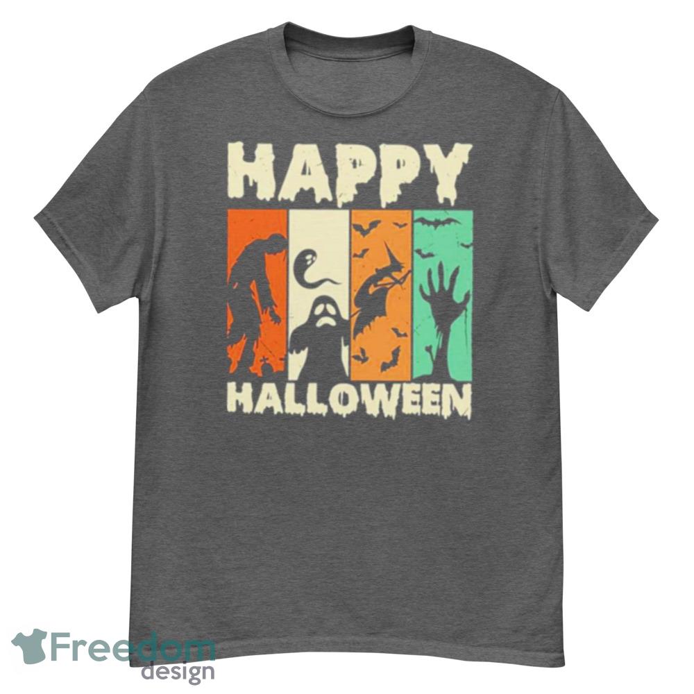 Zombie Ghost Bat Happy Halloween Trending T-Shirt For Men Women And Youth - G500 Men’s Classic T-Shirt-1