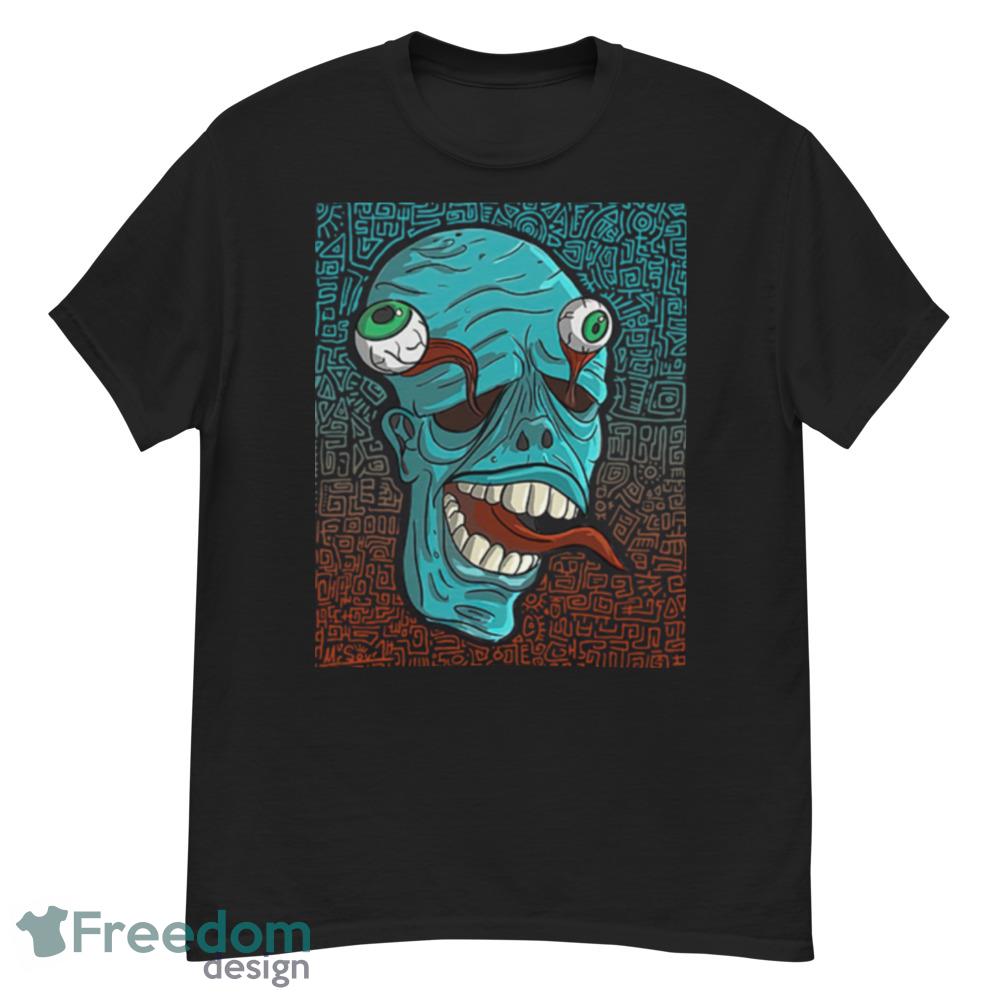 Zombie Head Cool Design Halloween Horror Movie Zombie Frankenstein T-Shirt For Men Women And Youth - G500 Men’s Classic T-Shirt