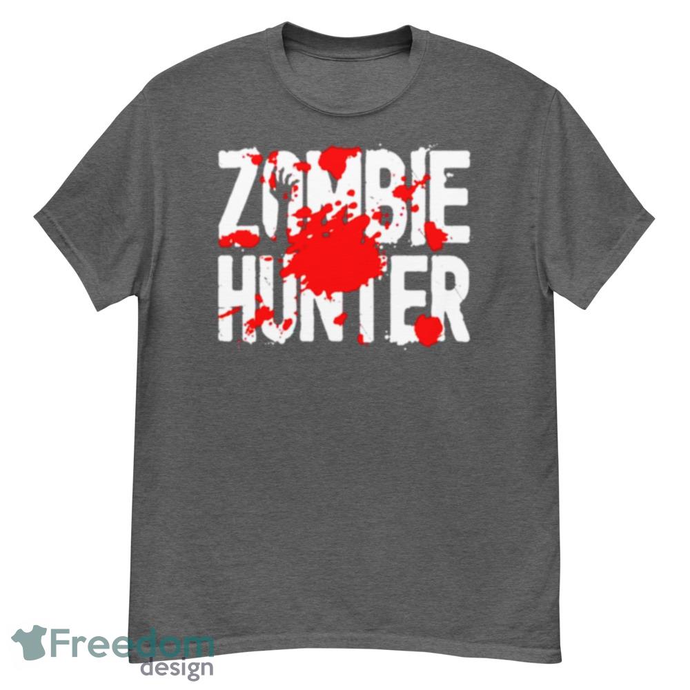 Zombie Hunter Halloween Costume Blood Splatter T-Shirt For Men Women And Youth - G500 Men’s Classic T-Shirt