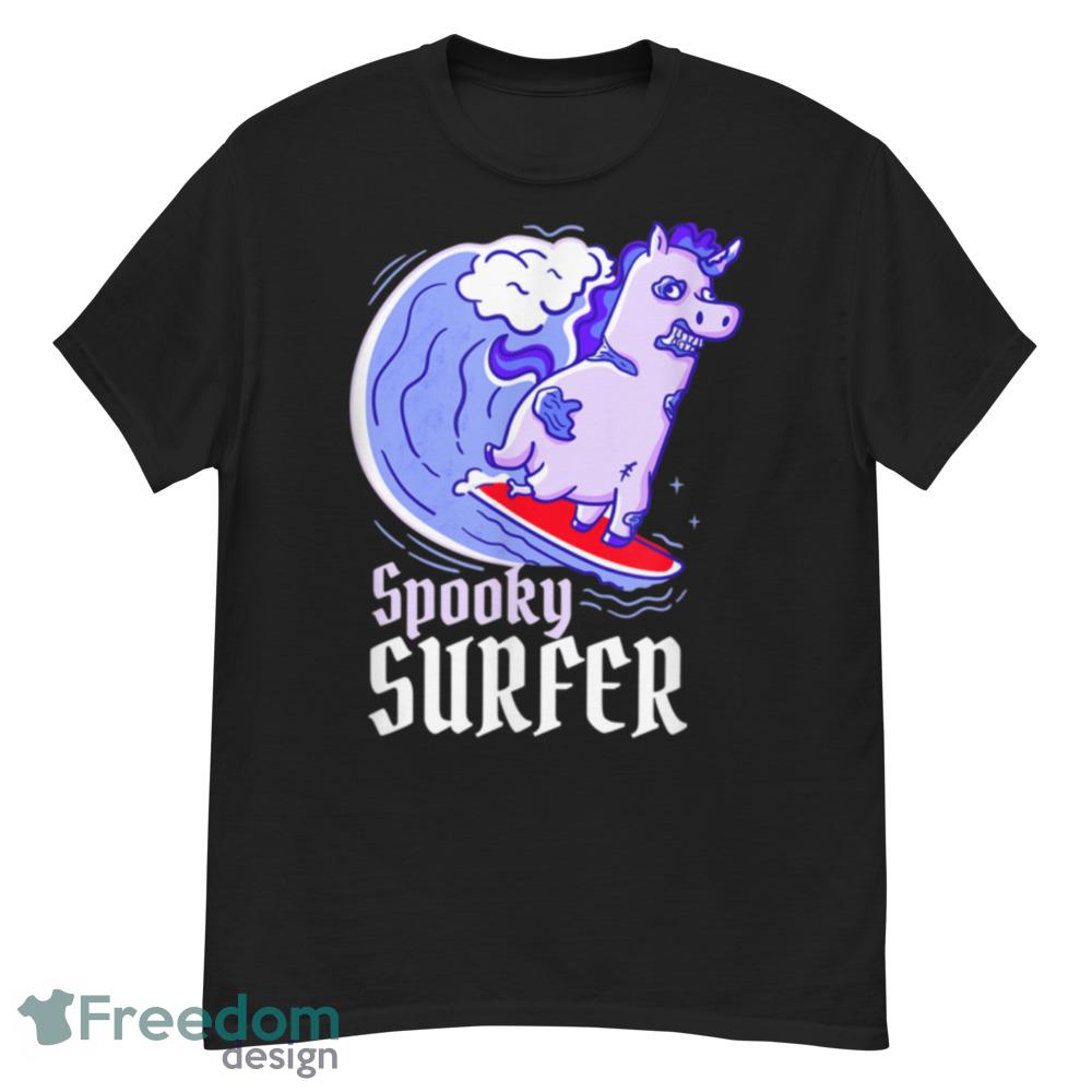 Zombie Unicorn Surfer Halloween Zombiecorn Horror Unicorn T-Shirt For Men Women And Youth - G500 Men’s Classic T-Shirt