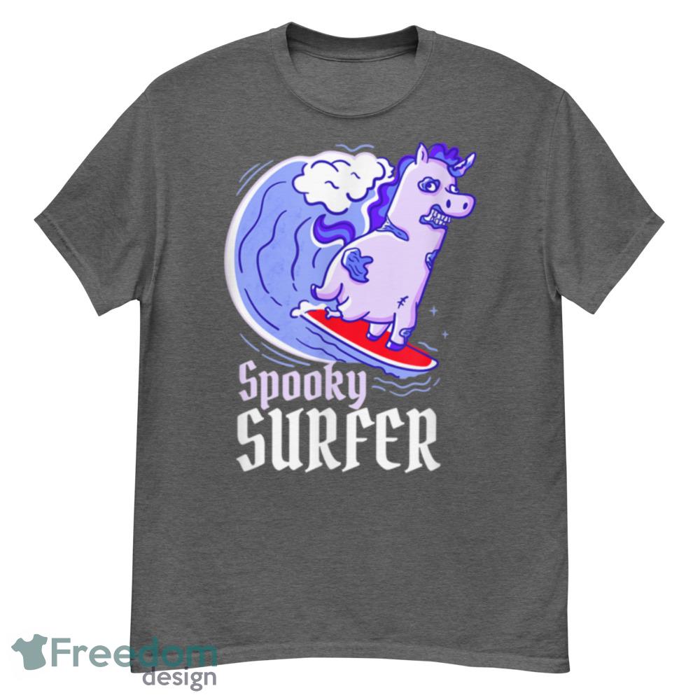 Zombie Unicorn Surfer Halloween Zombiecorn Horror Unicorn T-Shirt For Men Women And Youth - G500 Men’s Classic T-Shirt-1