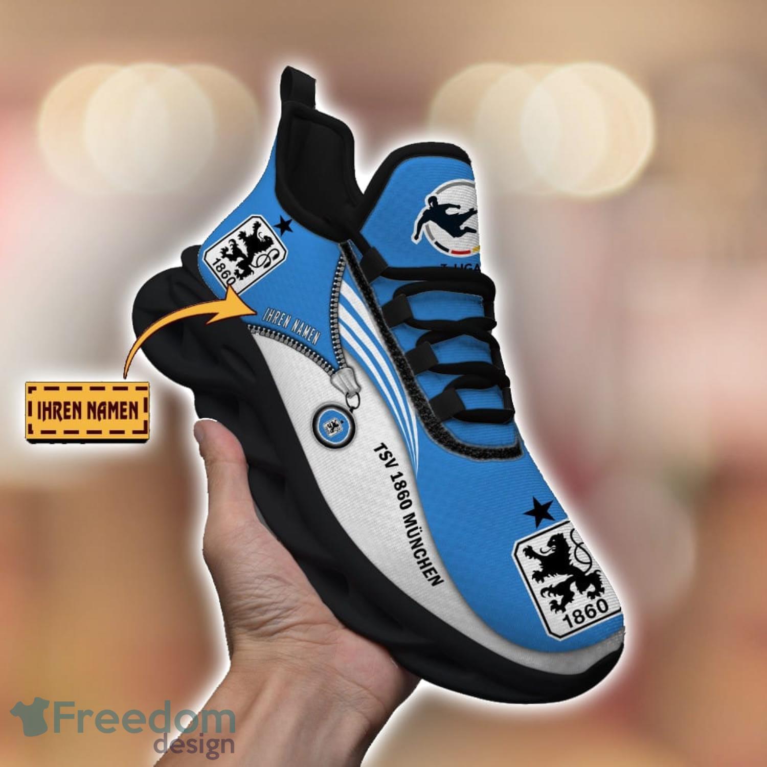 1860 Munich Running Shoes Zip Pattern Custom Name Max Soul Shoes Fans Gift Product Photo 2