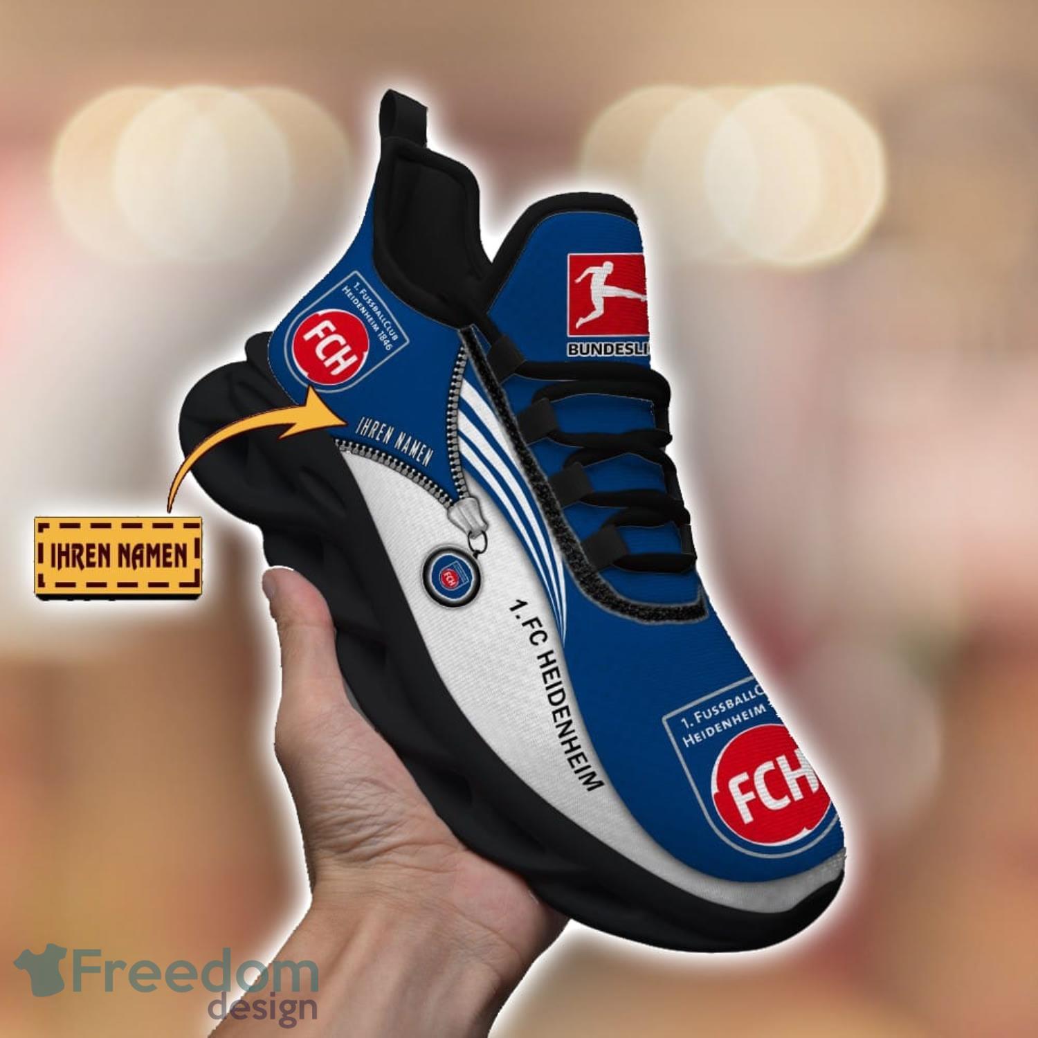 1FC Heidenheim Running Shoes Zip Pattern Custom Name Max Soul Shoes Fans Gift Product Photo 2