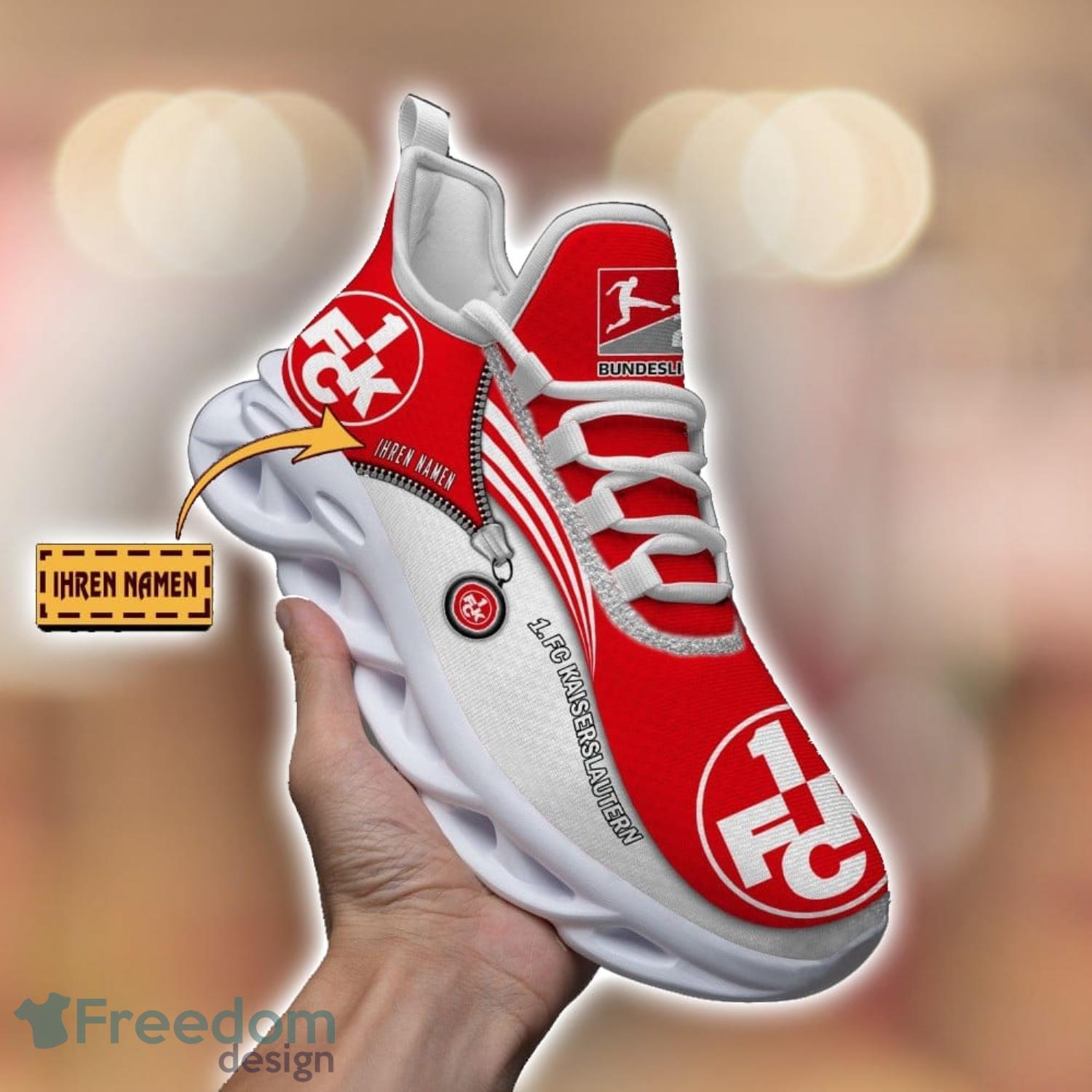 1FC Kaiserslautern Running Shoes Zip Pattern Custom Name Max Soul Shoes Fans Gift Product Photo 1