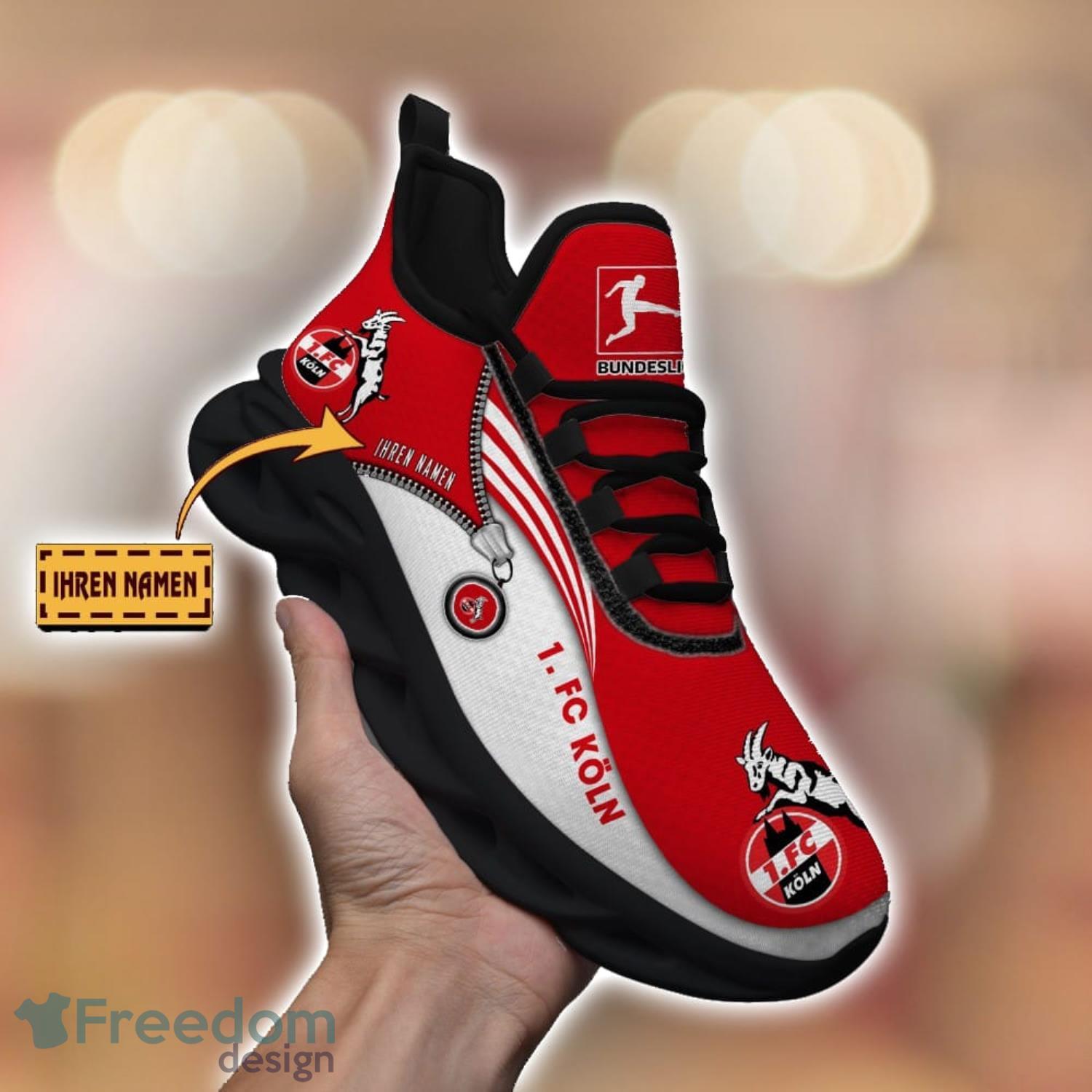1FC Koln Running Shoes Zip Pattern Custom Name Max Soul Shoes Fans Gift Product Photo 2