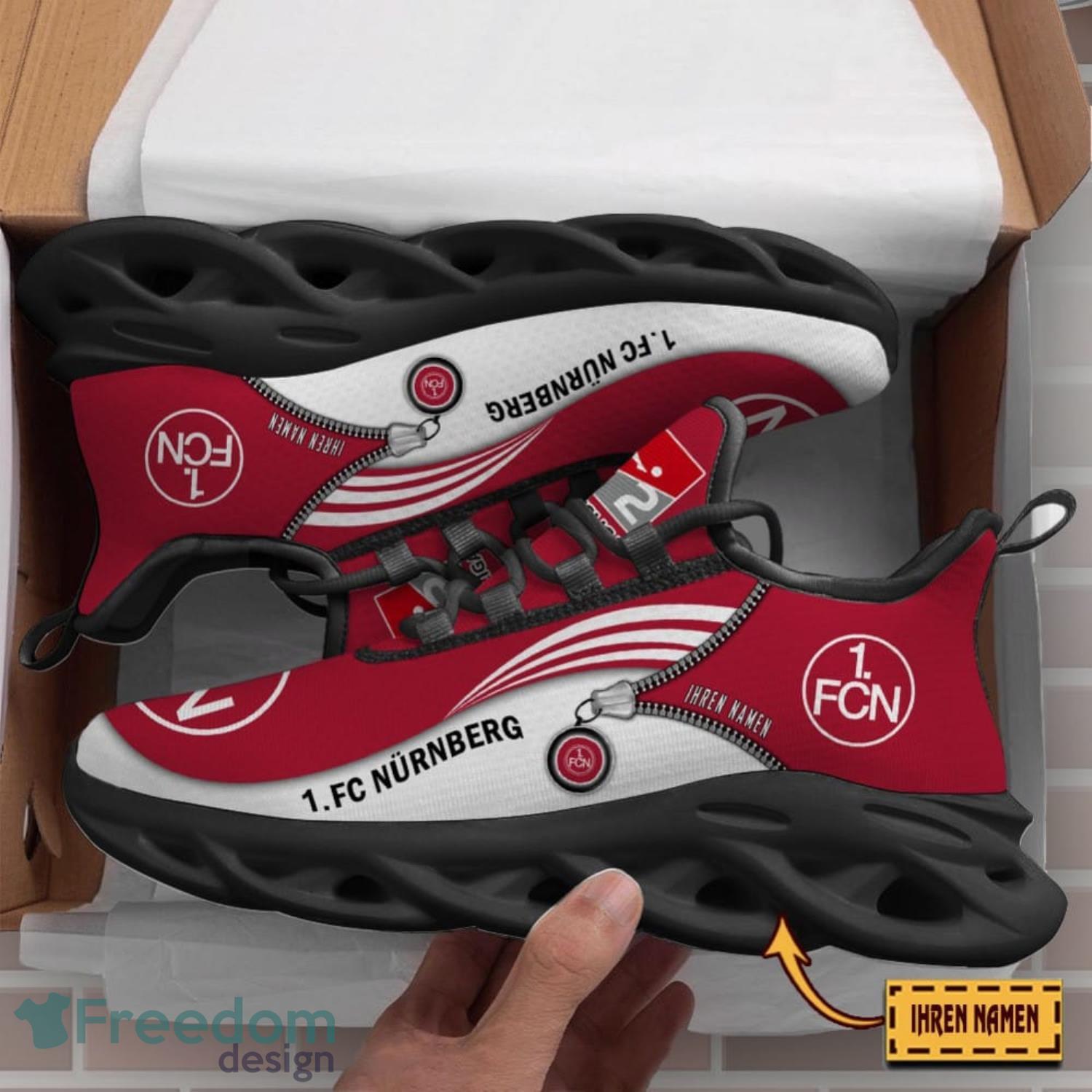 1FC Nurnberg Running Shoes Zip Pattern Custom Name Max Soul Shoes Fans Gift Product Photo 4 1FC Nurnberg Running Shoes Zip Pattern Custom Name Max Soul Shoes Fans Gift Product Photo 4