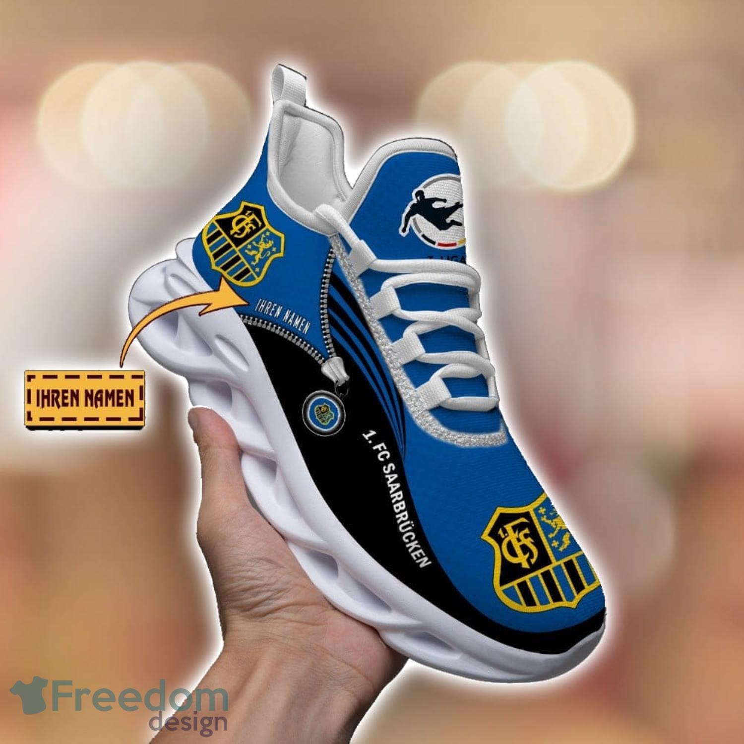 1FC Saarbrucken Running Shoes Zip Pattern Custom Name Max Soul Shoes Fans Gift Product Photo 1