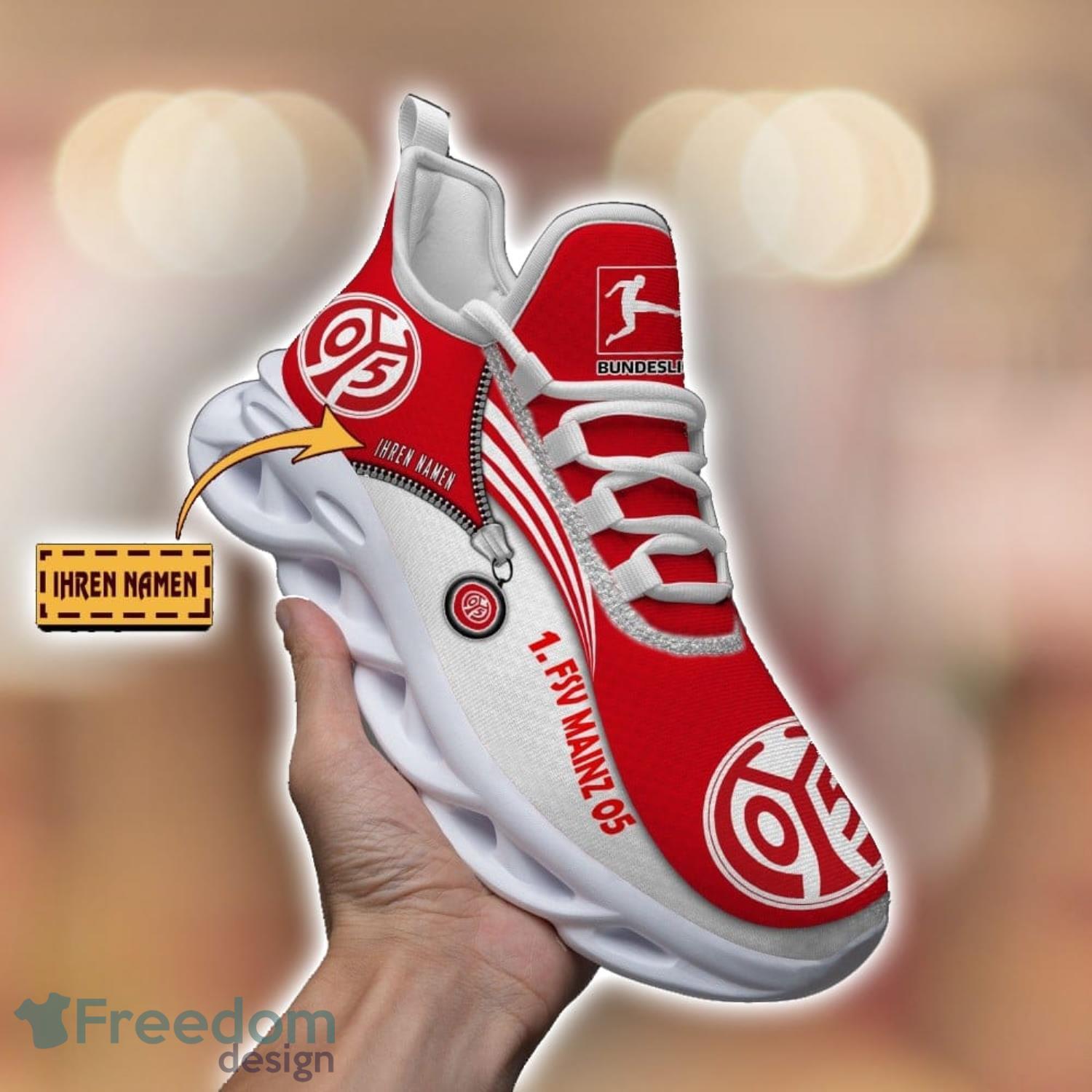 1FSV Mainz 05 Running Shoes Zip Pattern Custom Name Max Soul Shoes Fans Gift Product Photo 1