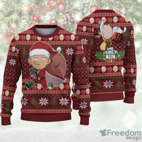 3D One Punch Man Ugly Sweater Christmas Ugly Sweater For Holiday Xmas Family Gift Product Photo 1