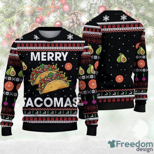 Merry Tacomas Ugly Sweater Christmas Ugly Sweater For Holiday Xmas Family Gift Product Photo 1