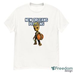 New Orleans Pelicans NBA Basketball Groot Marvel Guardians Of The Galaxy T Shirt