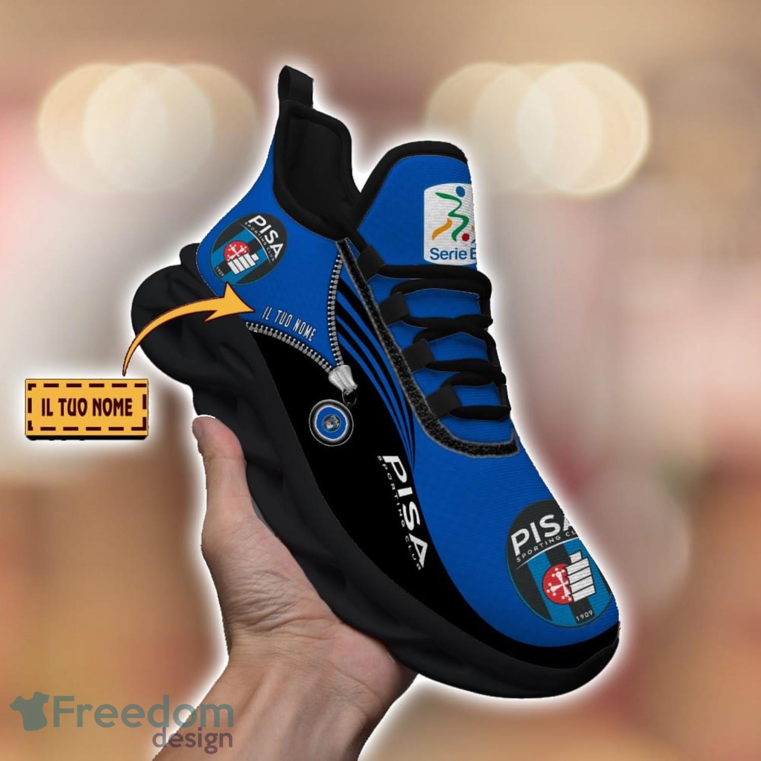 AC Pisa 1909 Running Shoes Zip Pattern Custom Name Max Soul Shoes Fans Gift Product Photo 2