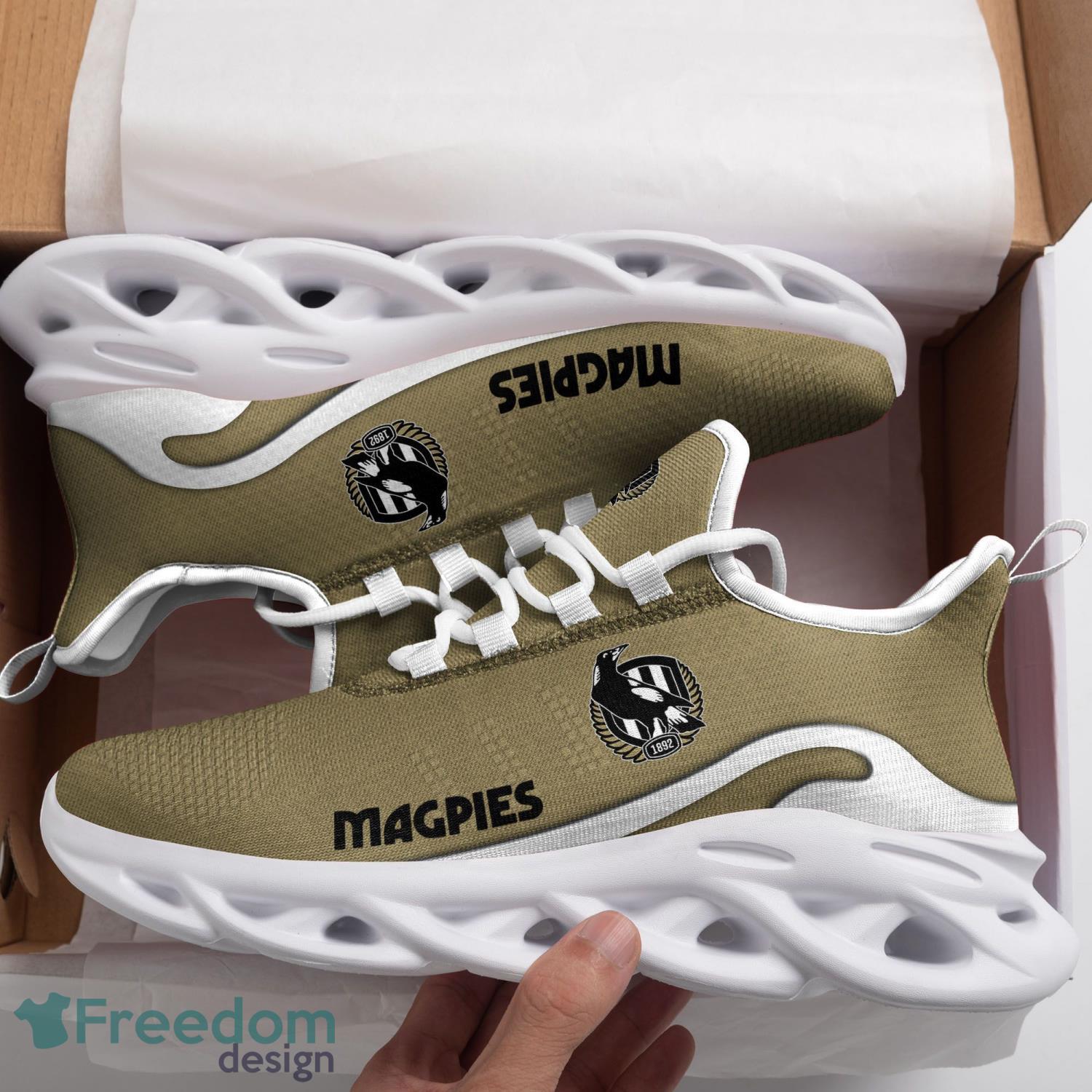 AFL Collingwood Magpies Max Soul Shoes Clunky Sneakers Sport Gift For Men Women Product Photo 1