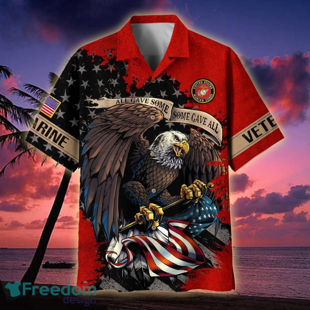 Excoolent American Eagle US Army Veteran Hawaiian Shirt Aloha Independence Day Gift Dad - Gift for Military Personnel