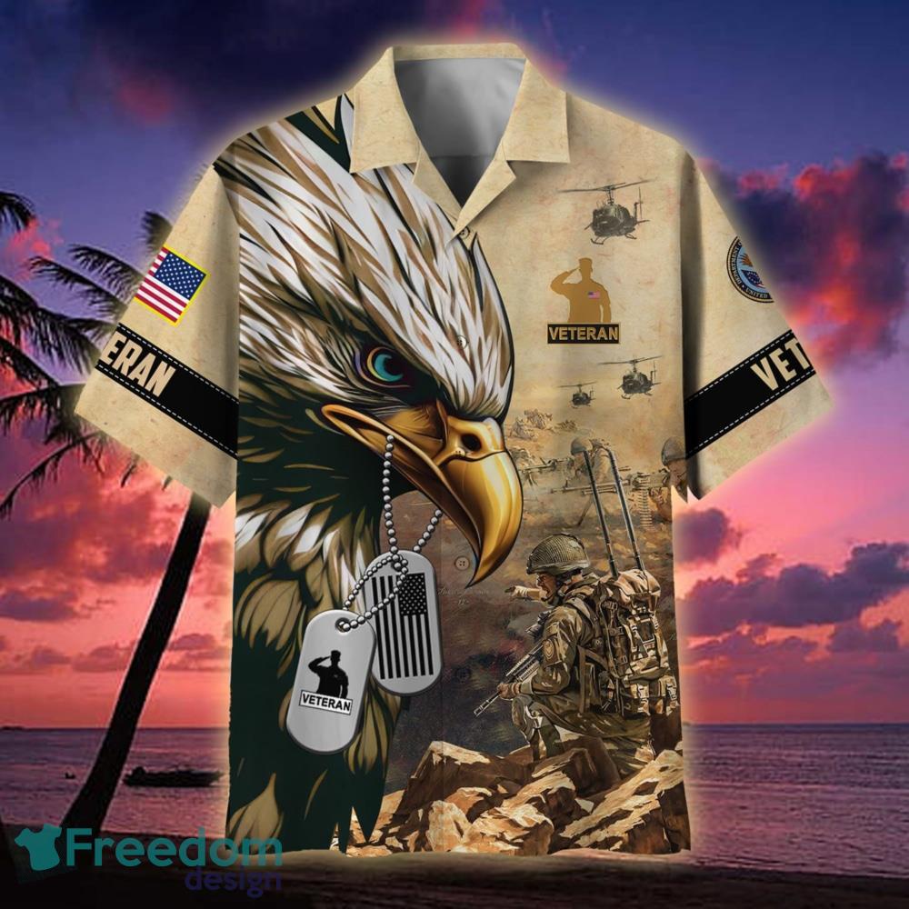 American Pride Surfboard US Army Hawaiian Shirt For Men Veteran